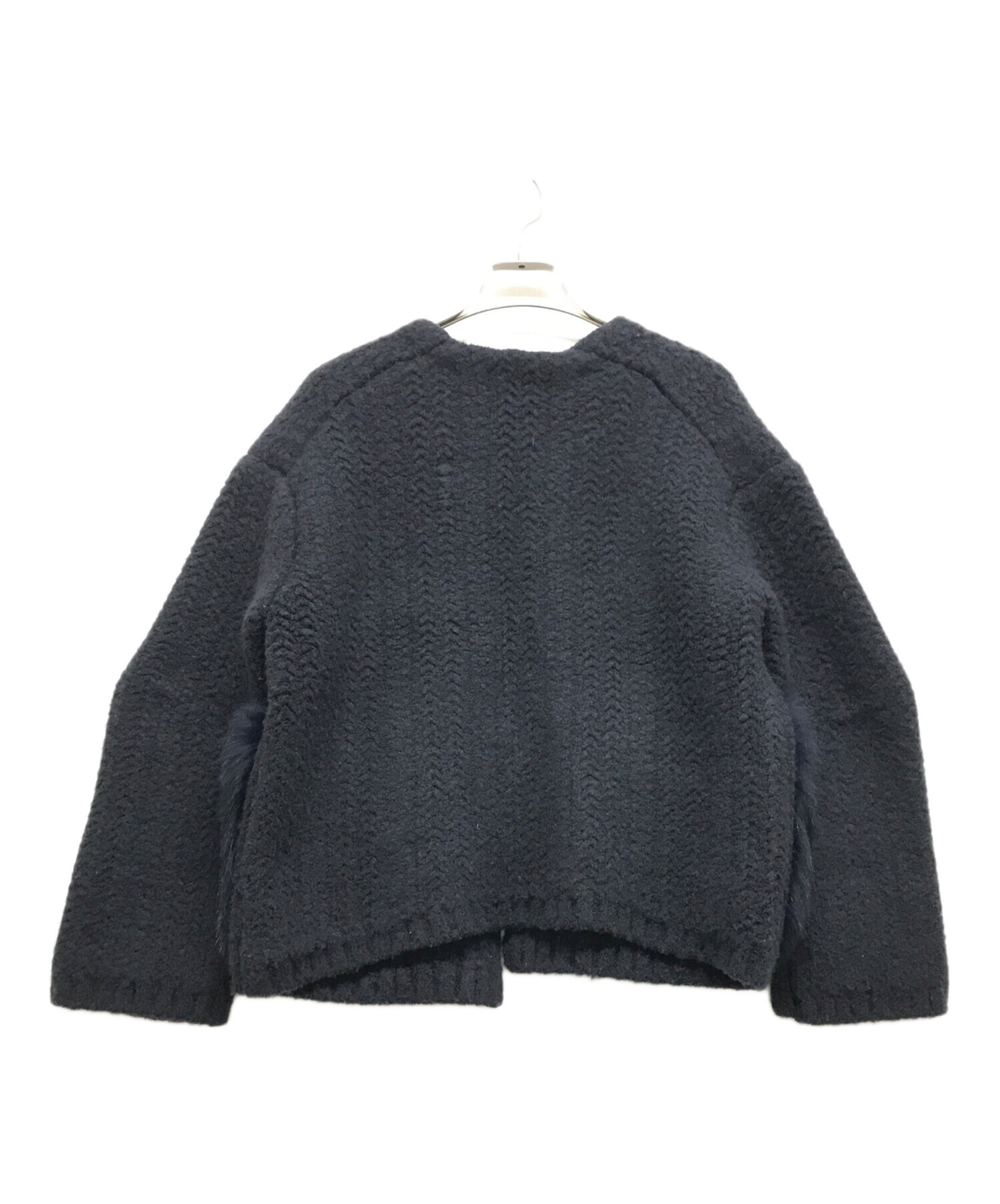 中古・古着通販】DRAWER (ドゥロワー) フォックスファーポケットニット