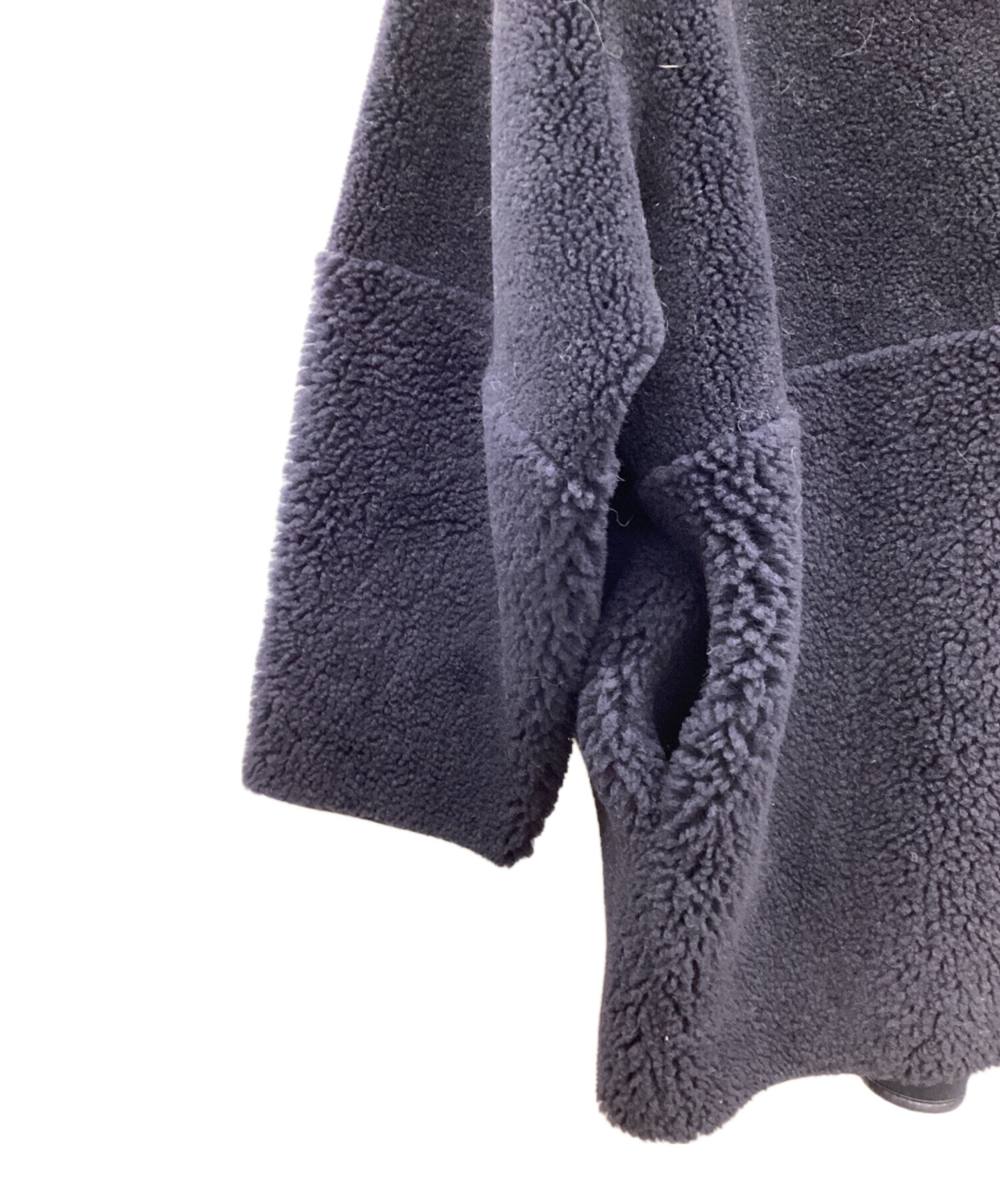 【美品】BEAUTY&YOUTHリバーシブルボアフェイクムートンコート　ネイビー 中古・古着通販】BEAUTY&YOUTH (ビューティーアンドユース) ボア