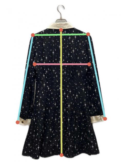MIU MIU 宇宙柄 ワンピース 42 星柄　ミュウミュウ 中古・古着通販】MIU MIU (ミュウミュウ) プリントラウンドカラー