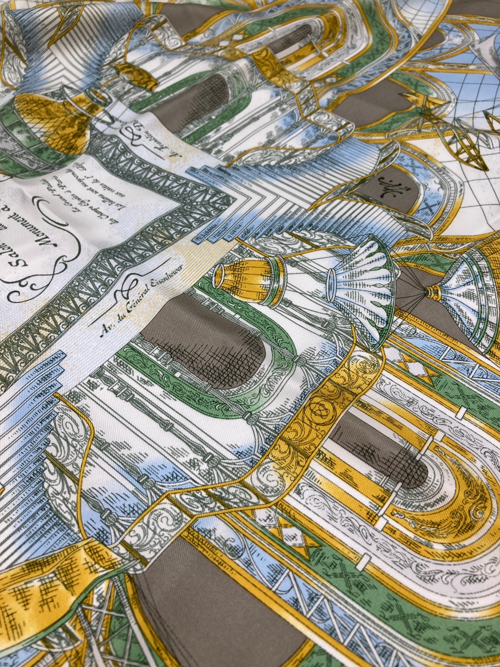 中古・古着通販】manipuri (マニプリ) シルクスカーフ イエロー