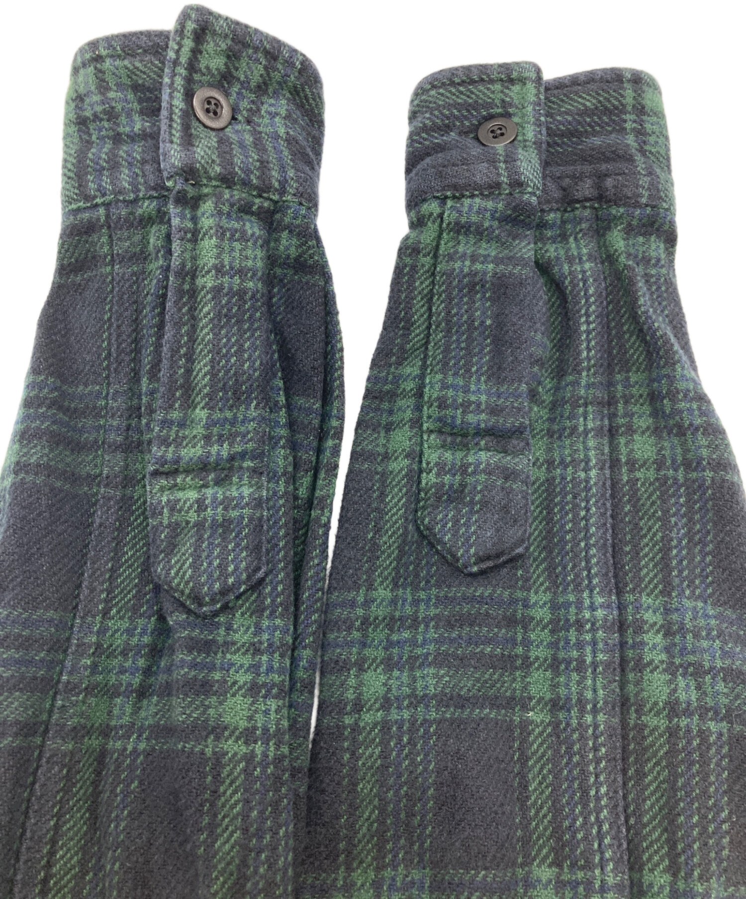 中古・古着通販】RRL (ダブルアールエル) チェックネルシャツ グリーン