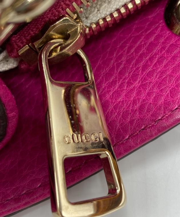 中古・古着通販】GUCCI (グッチ) バンブーショッパー2WAYバッグ ピンク