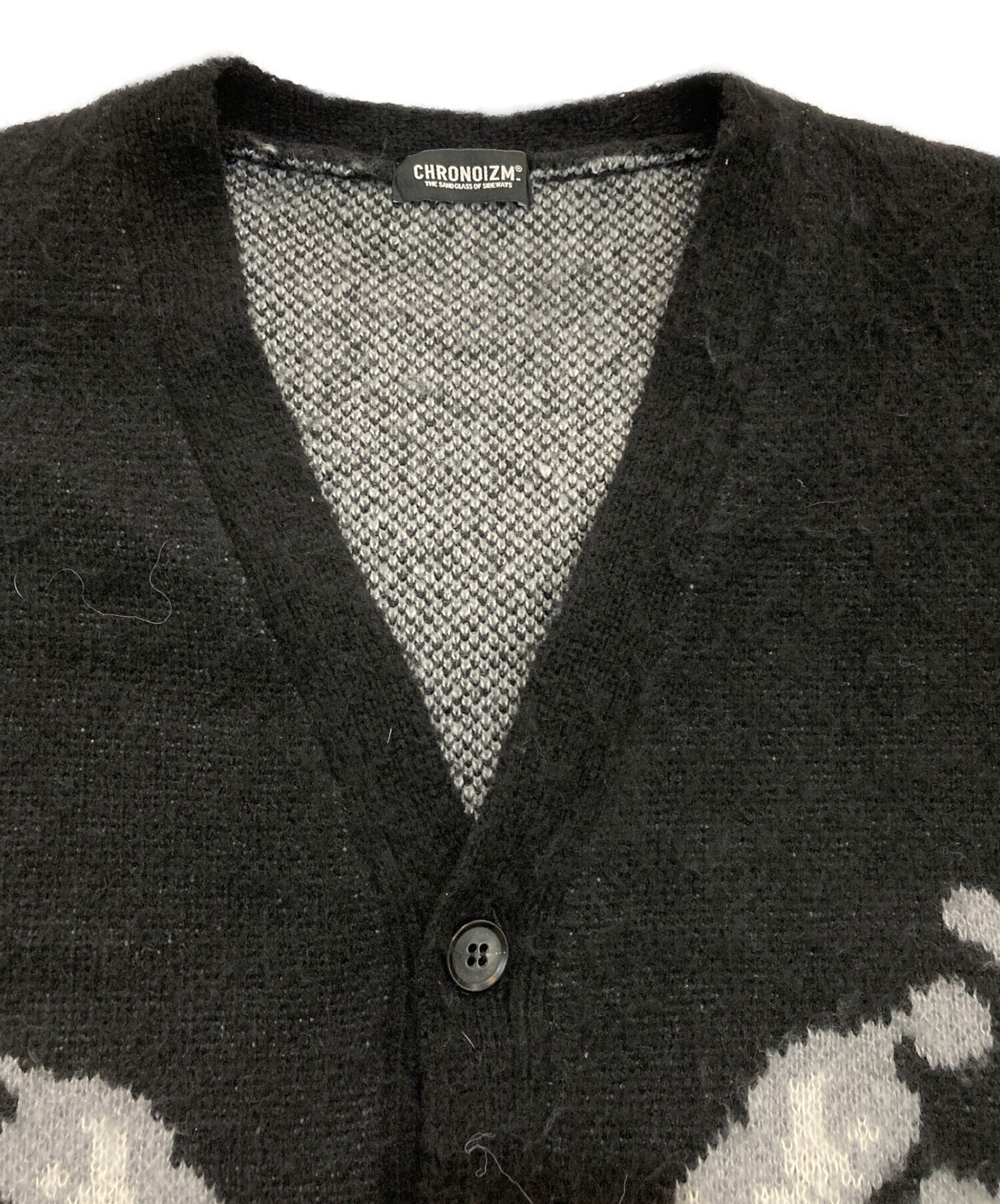 中古・古着通販】chronoizm (クロノイズム) FLOWER CARDIGAN 起毛 