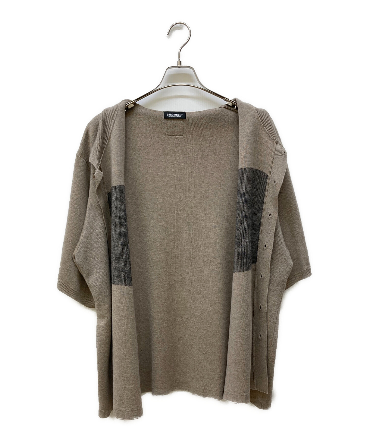 中古・古着通販】CHRONOIZM (クロノイズム) FLOWER KNIT ベージュ 