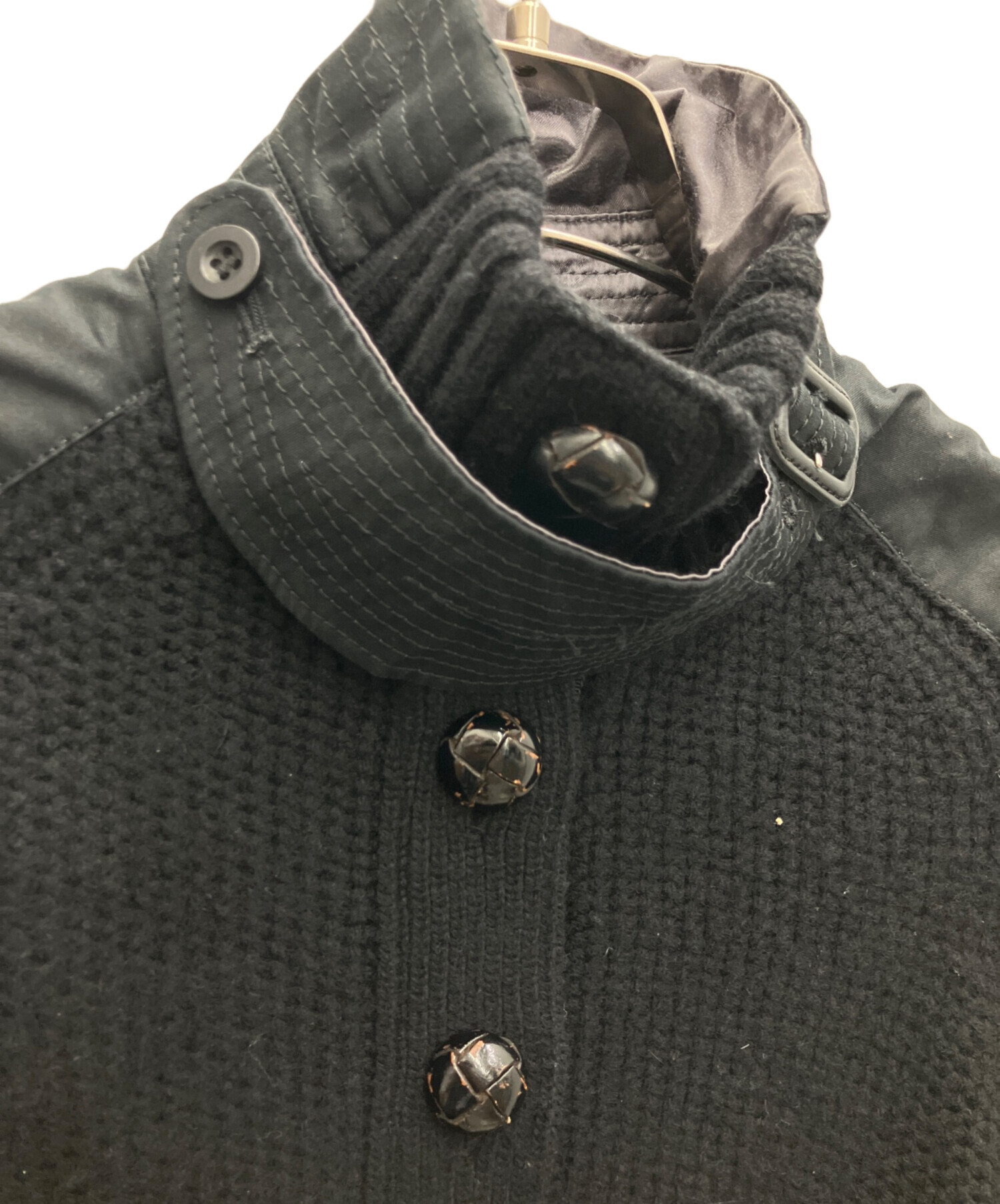 中古・古着通販】sacai (サカイ) ウールニットジャケット ブラック 