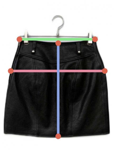 中古・古着通販】ALEXANDER WANG (アレキサンダーワン) レザースカート