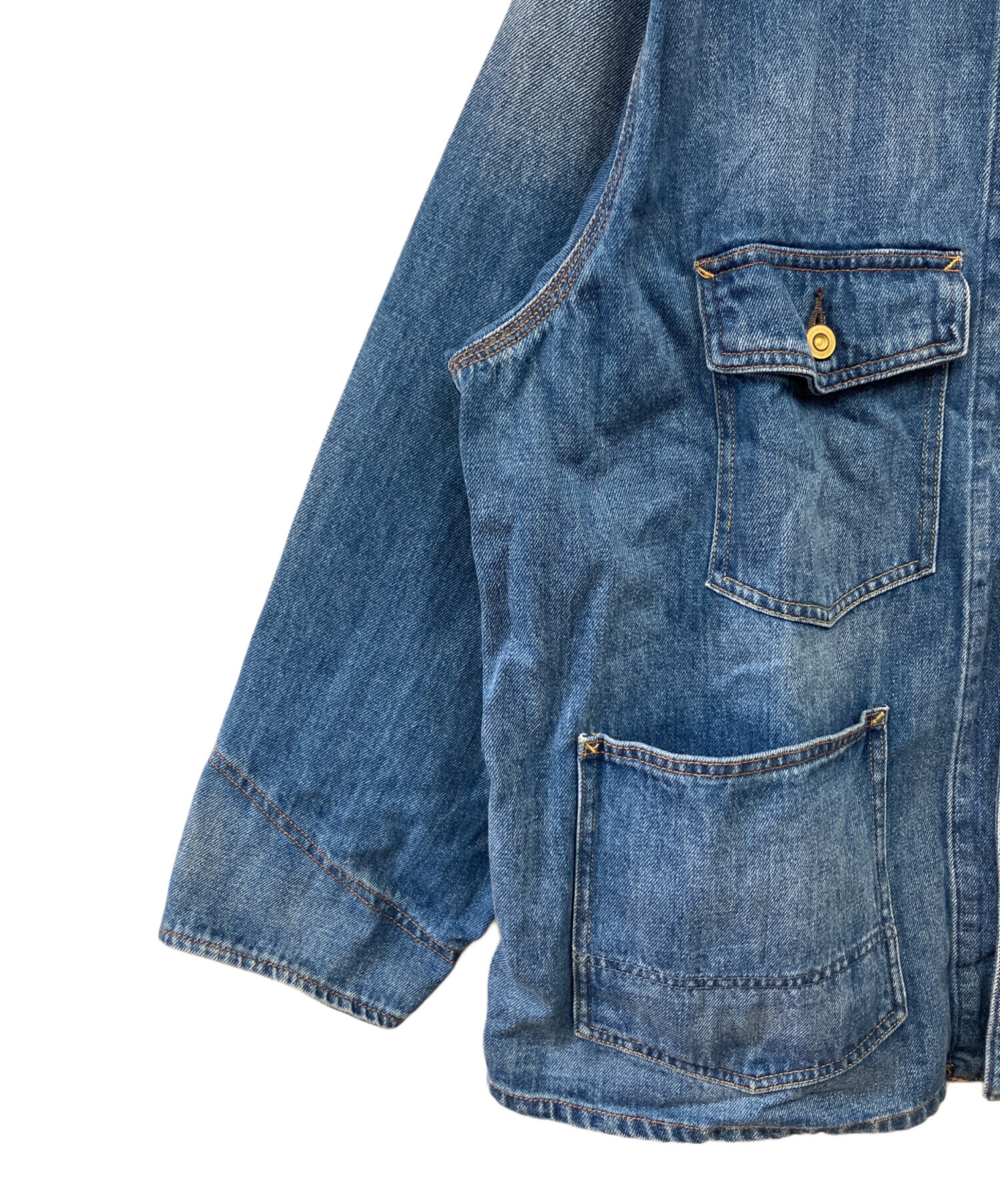 美品 ジャーナルスタンダード2024 デニムカバーオール F ブルー ジージャン 美品 ジャーナルスタンダード2024 デニムカバーオール F ブルー