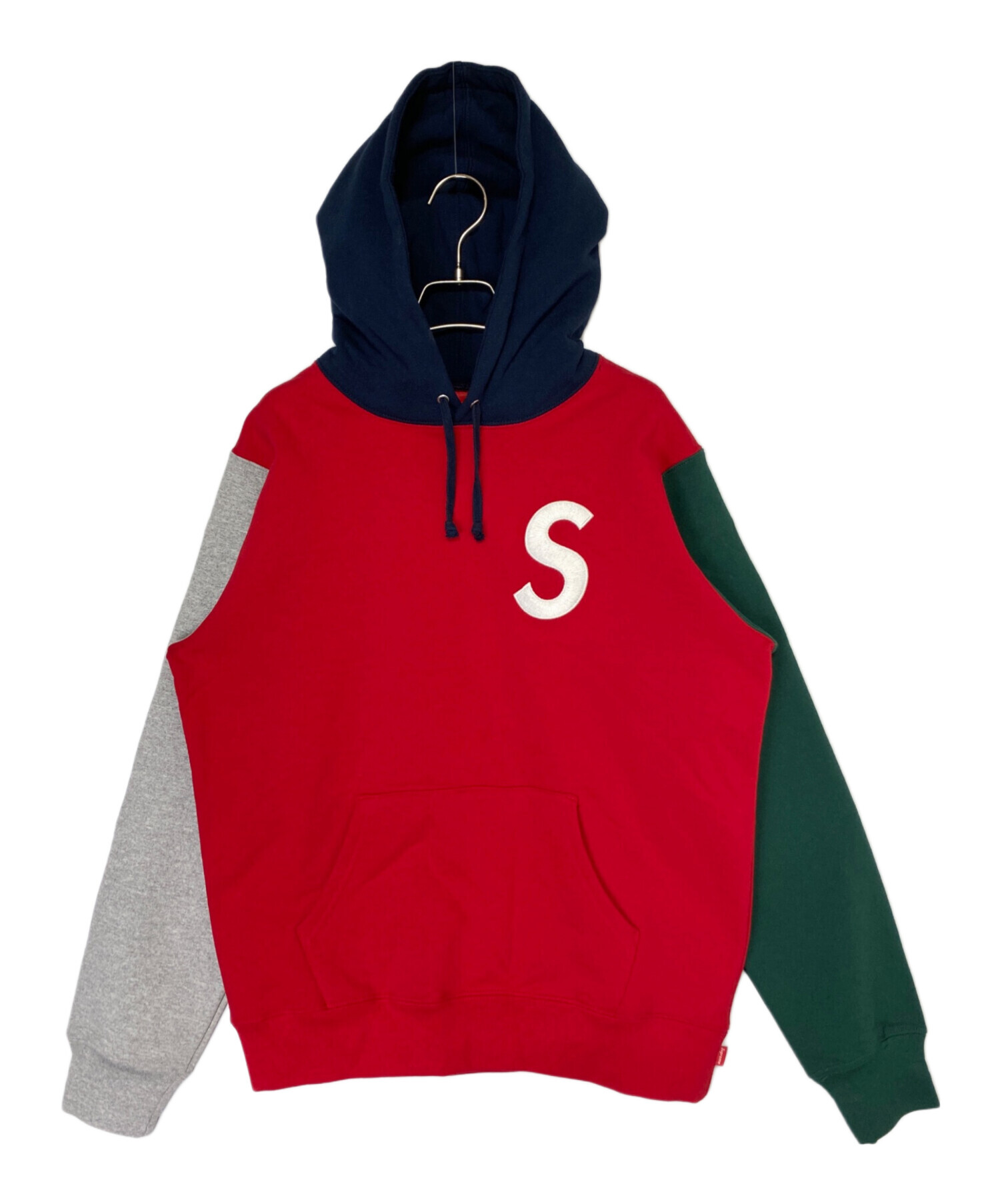 【USED】M Supreme S Logo Colorblocked パーカー 中古・古着通販】SUPREME (シュプリーム) S Logo Colorblocked Hooded