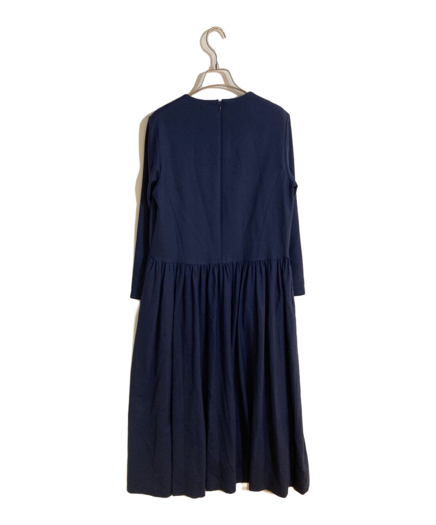 中古・古着通販】EBURE (エブール) ウールウエストギャザーワンピース