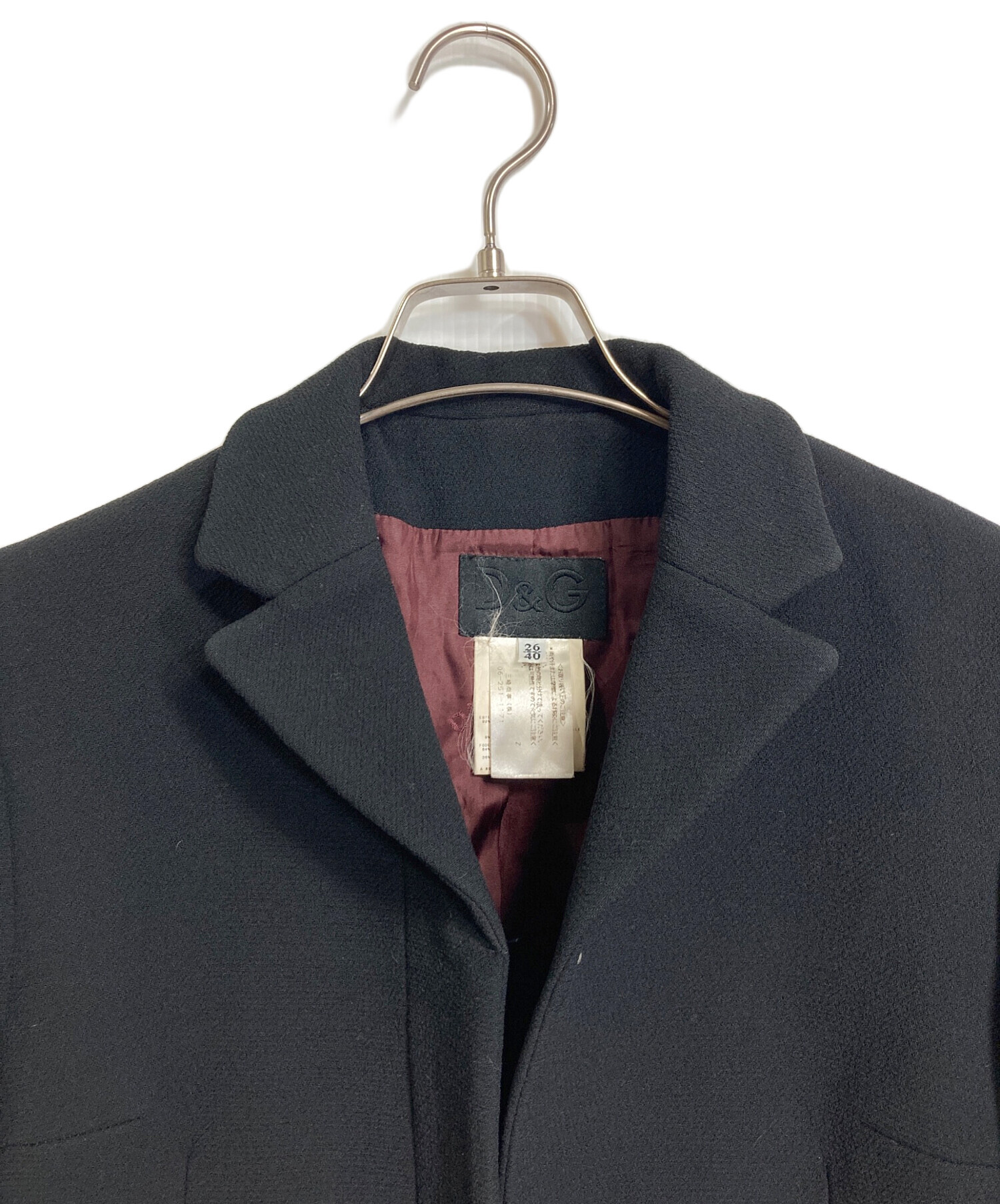 中古・古着通販】D&G (ディーアンドジー) 比翼コート ロングコート 