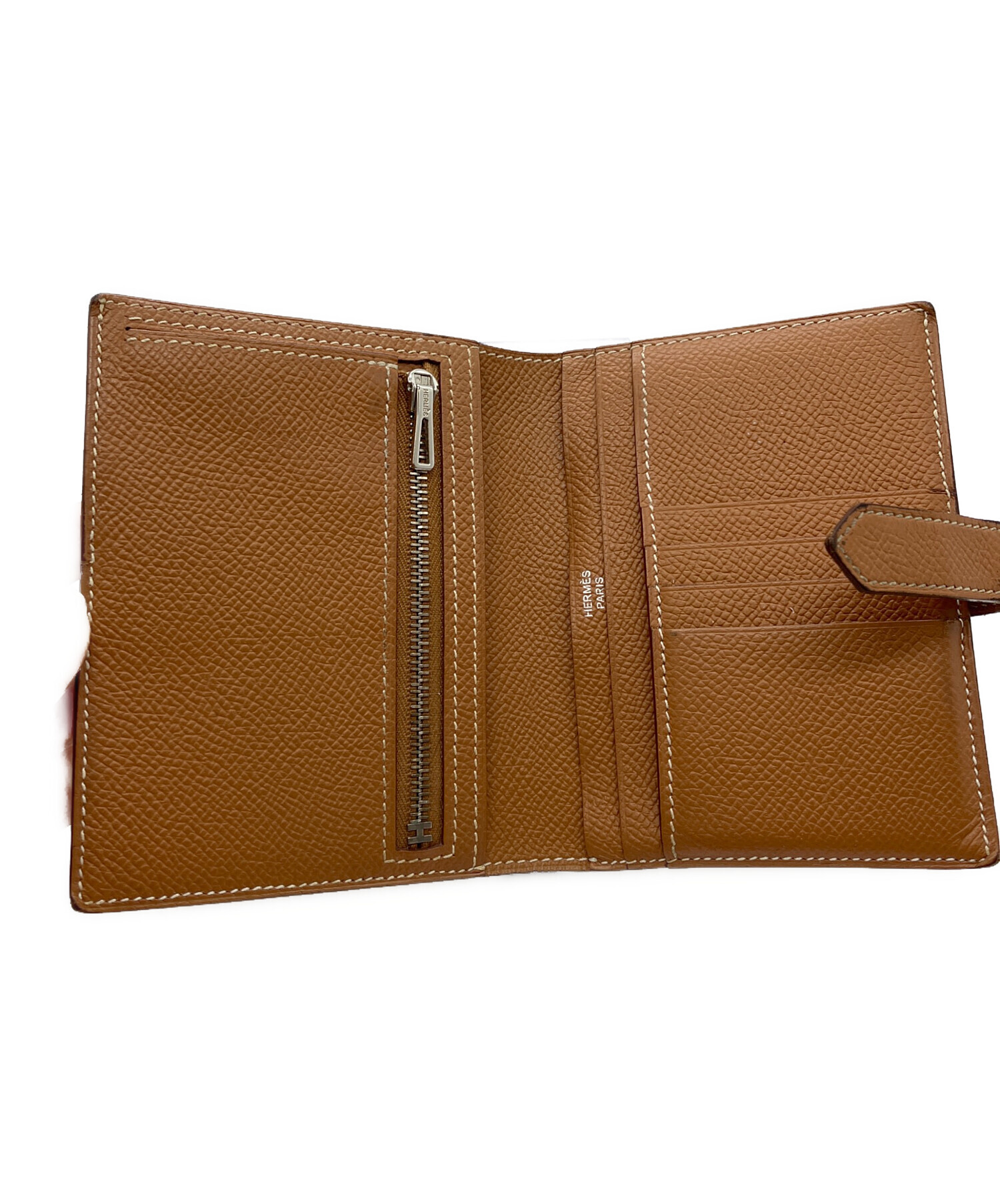 エルメス ベアン レディース 【中古】 エルメス ベアン ミニ エトゥープ ヴォーエプソン レディース 財布