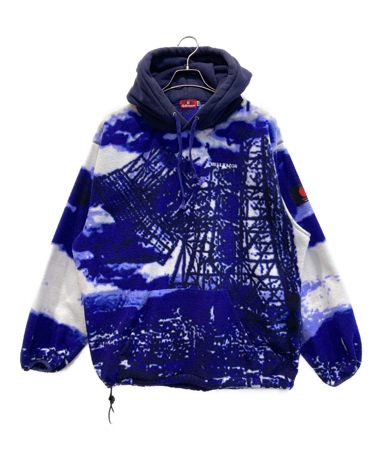 中古・古着通販】HELLRAZOR (ヘルレイザー) フリースパーカー ブルー