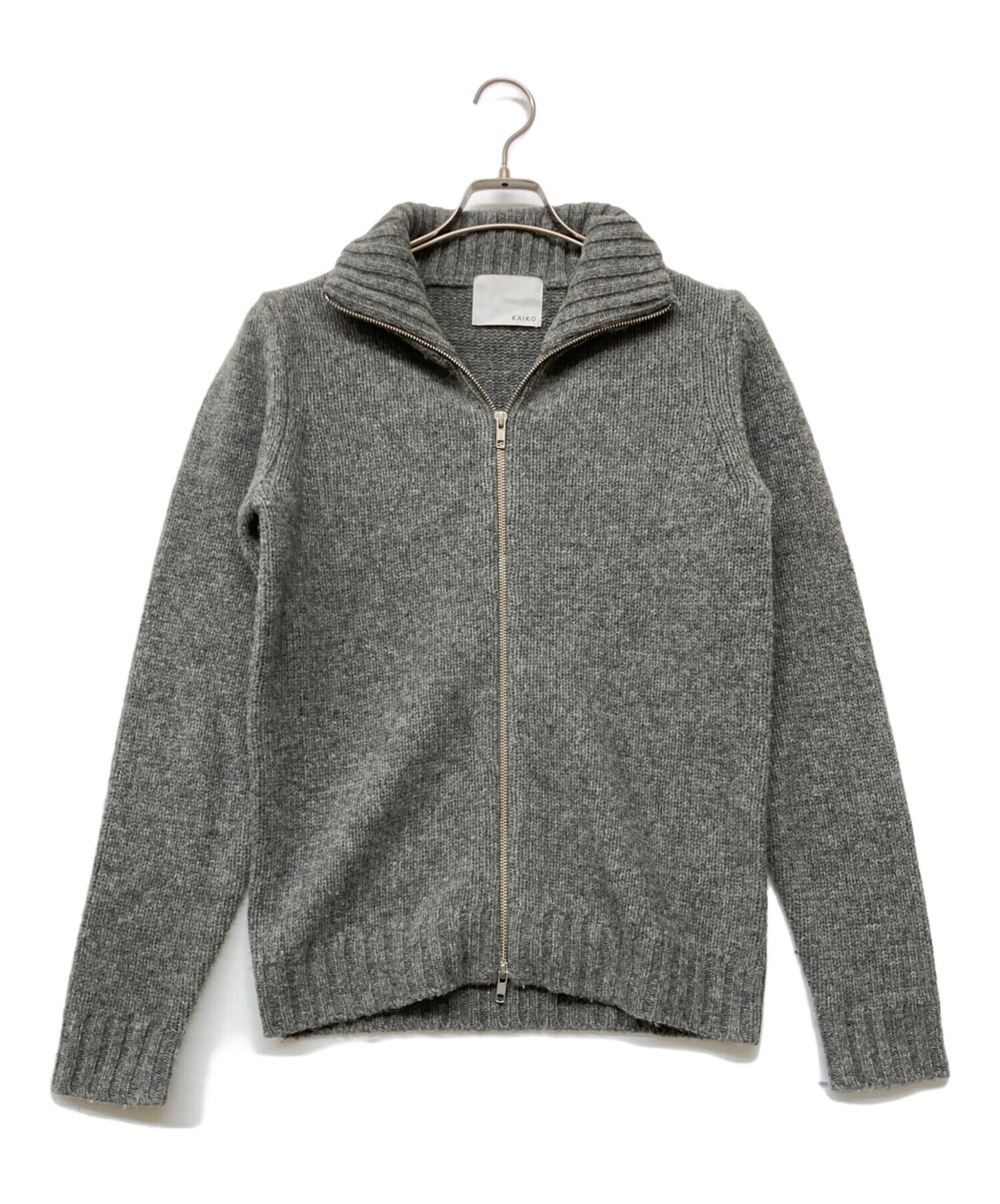 中古・古着通販】kaiko (カイコー) 23AW SHRINK ZIP CARDIGAN グレー
