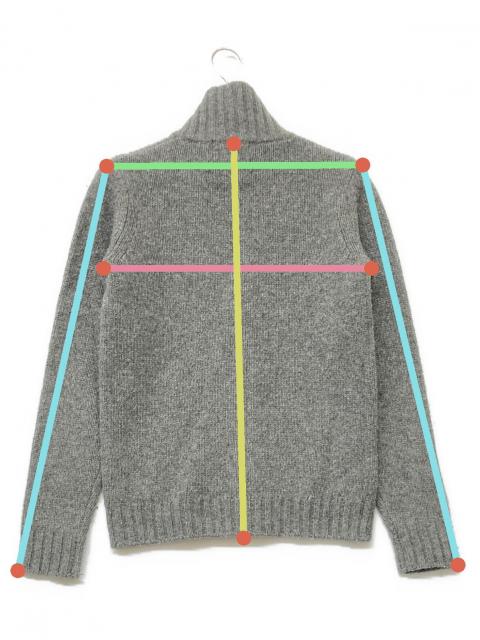 中古・古着通販】kaiko (カイコー) 23AW SHRINK ZIP CARDIGAN グレー