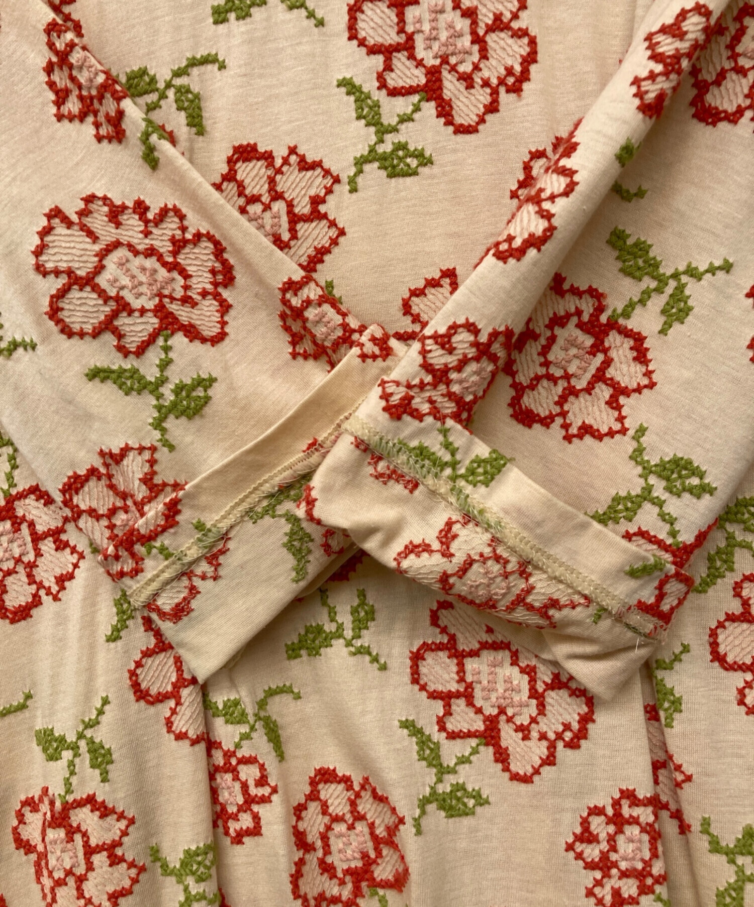 中古・古着通販】Sybilla (シビラ) クロスステッチワンピース ベージュ