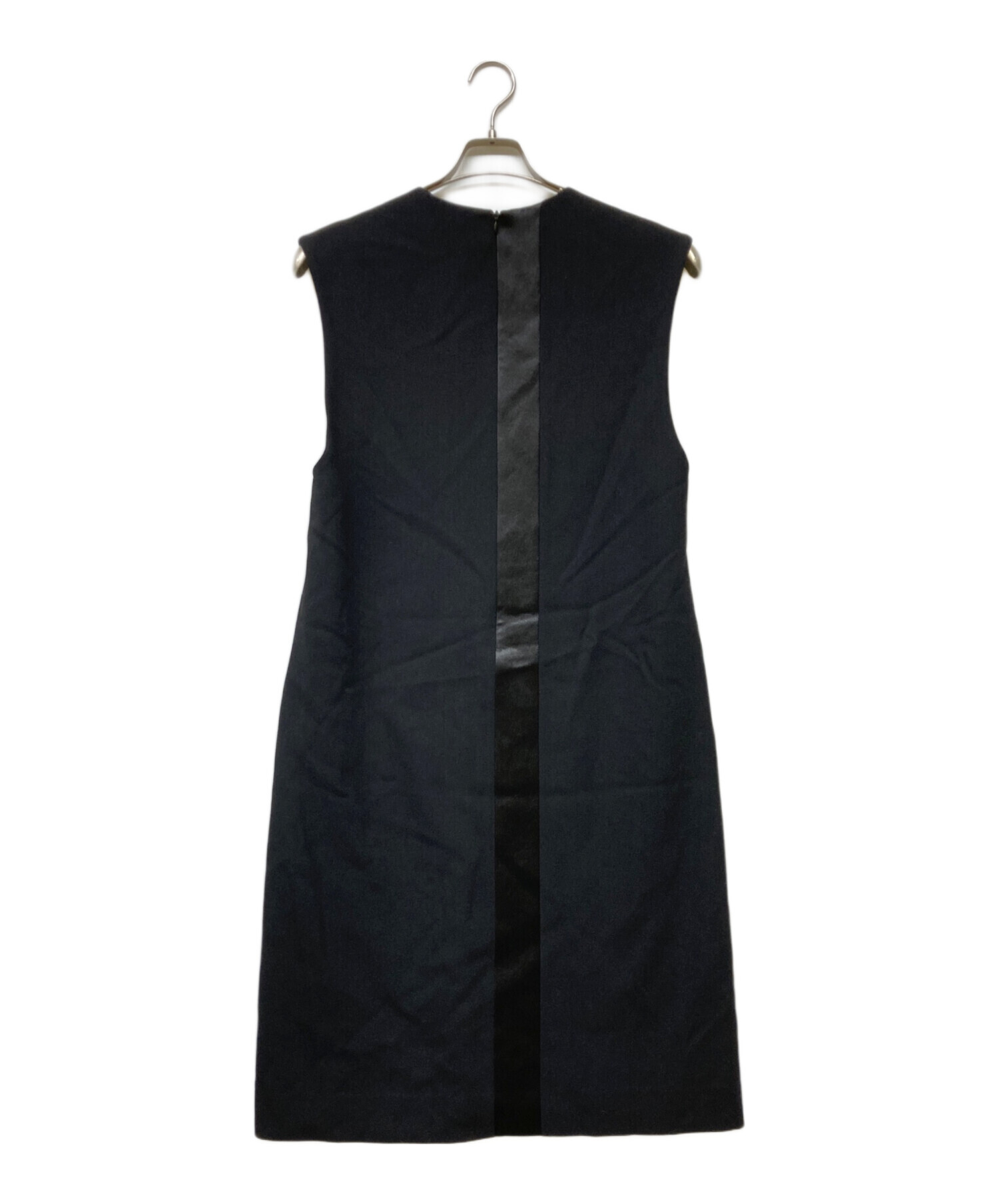 中古・古着通販CINOH (チノ) ウールVネックバックラインワンピース 