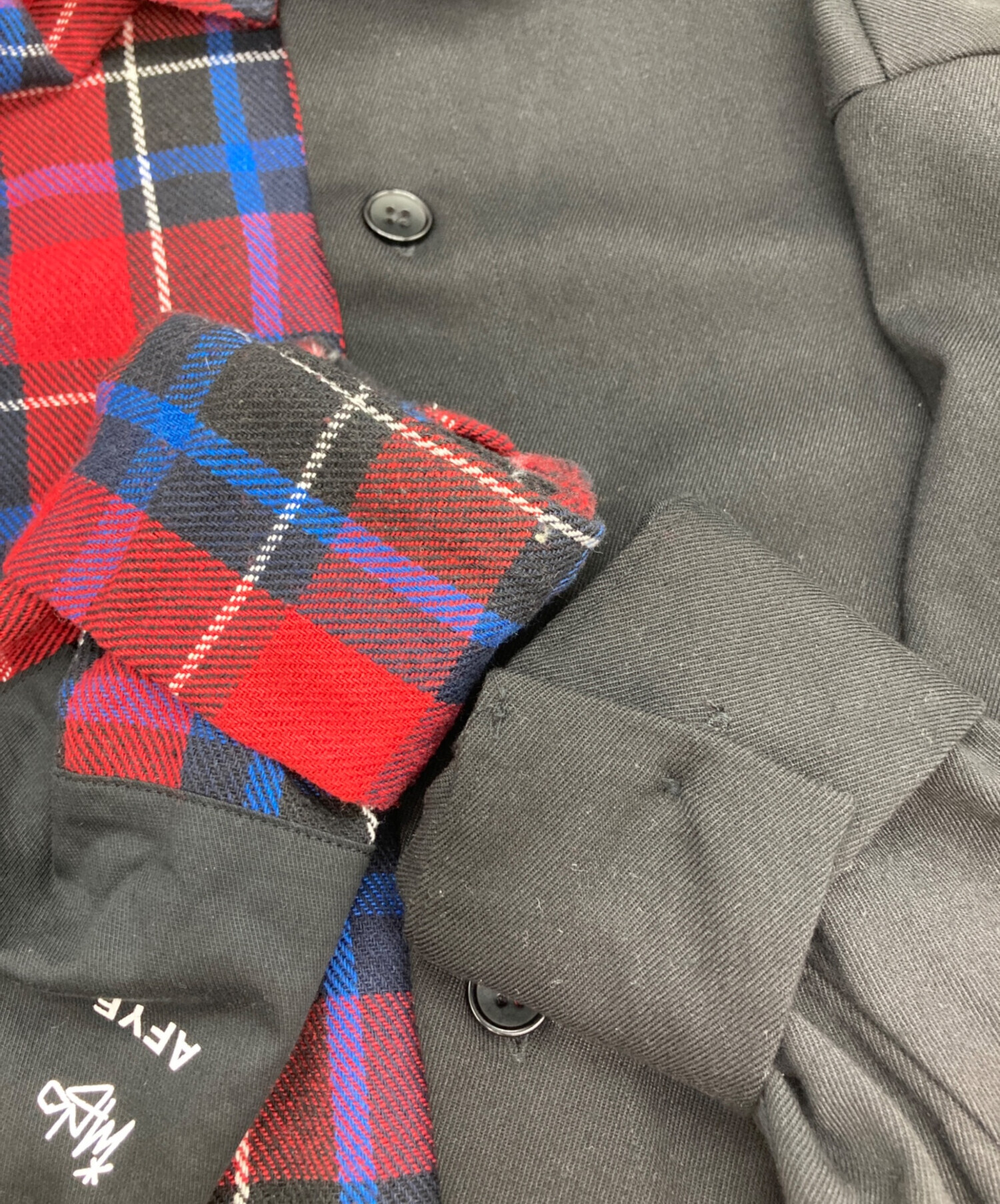 中古・古着通販】rovtski (ロフトスキー) HEAVY CHECKPATCH LONG