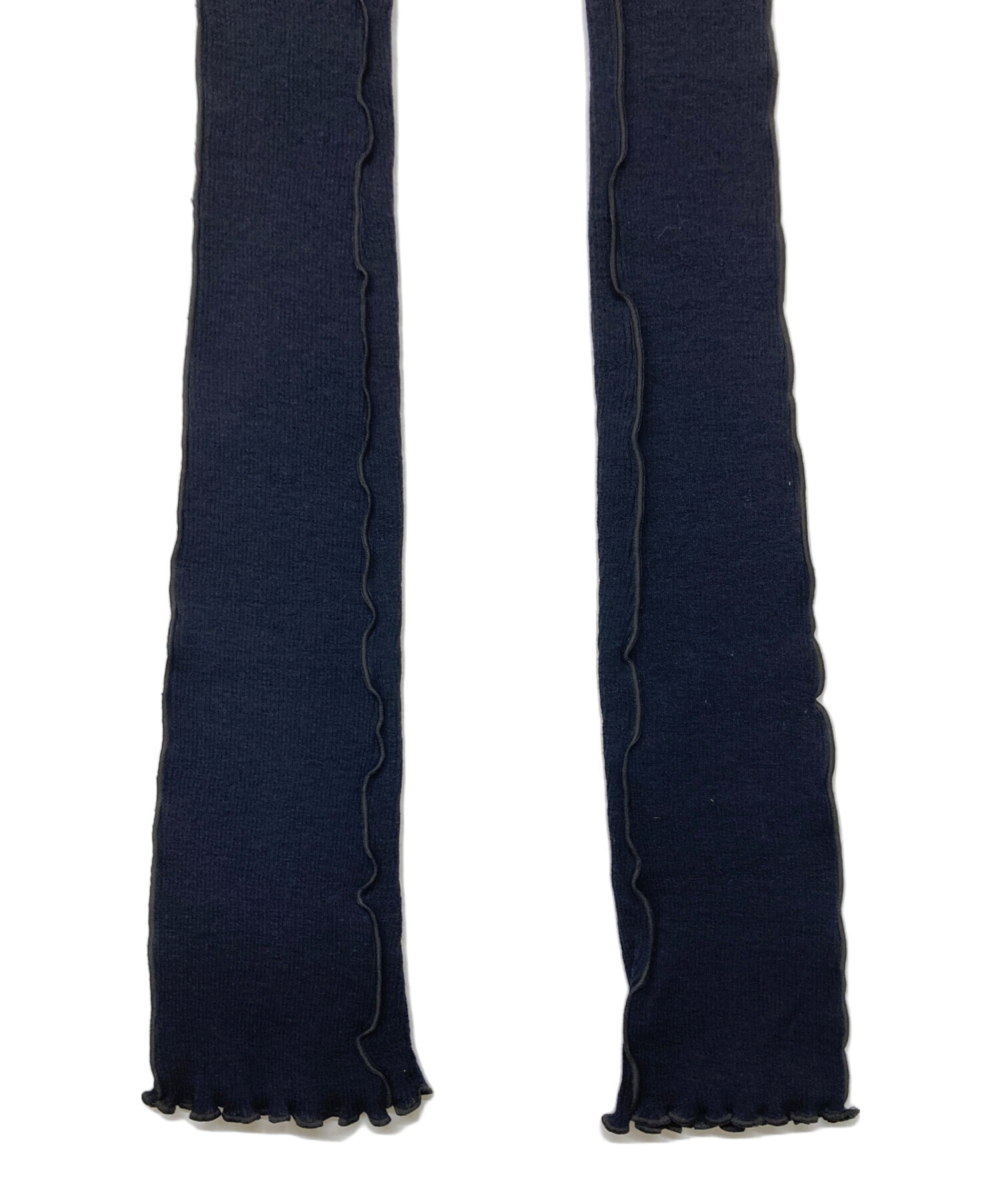 【新品】mm6 Maison MargielaエムエムシックスリブニットXS紺 新品】mm6 Maison MargielaエムエムシックスリブニットXS紺