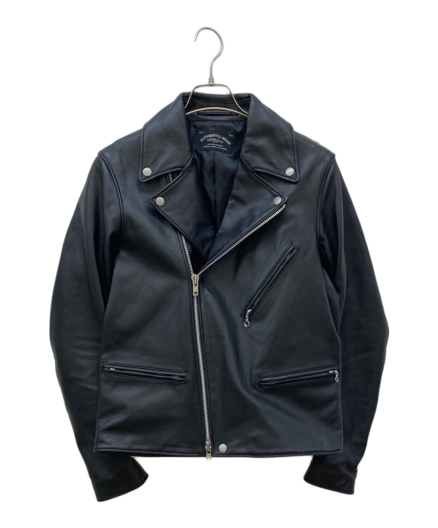 GREEN LABEL RELAXING ダブルライダース レザージャケット 中古・古着通販】green label relaxing (グリーンレーベル