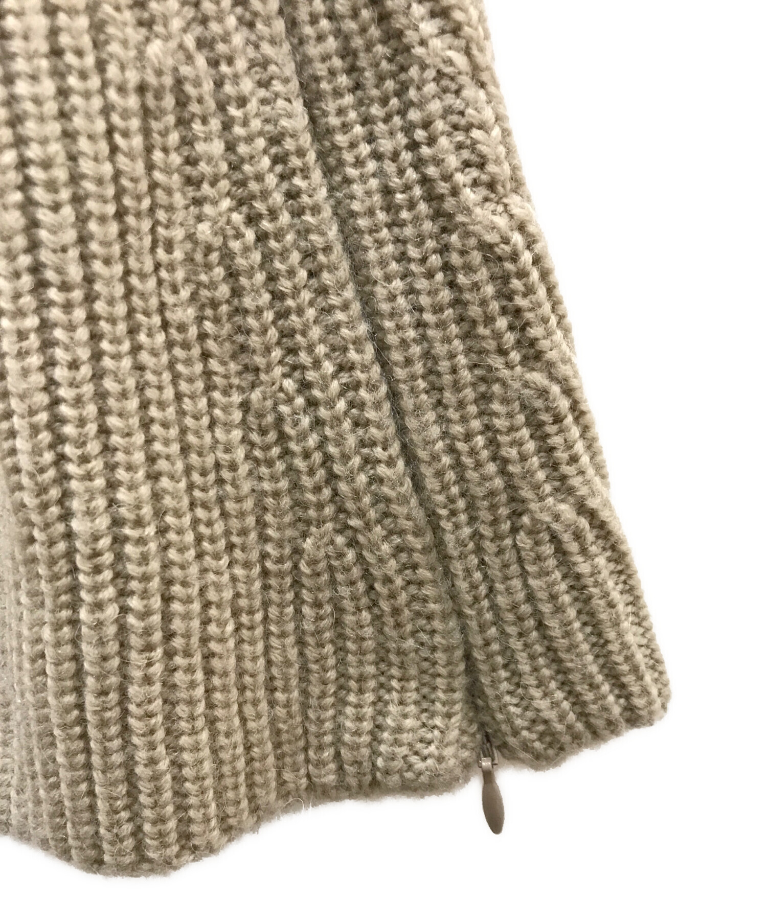 未使用級★GOOD GRIEF! Ribbed Knit Snood ベージュ 中古・古着通販】GOOD GRIEF! (グッドグリーフ) Ribbed Knit Snood