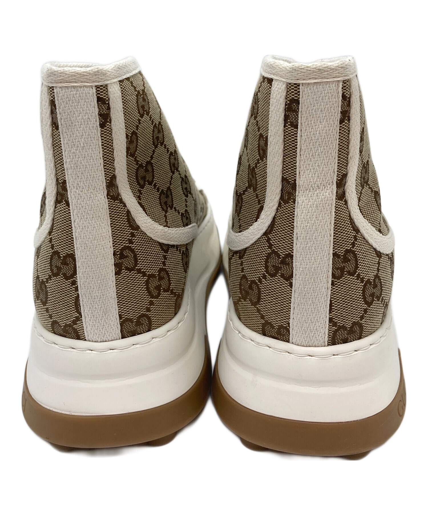 中古・古着通販】GUCCI (グッチ) ハイカットスニーカー ベージュ 