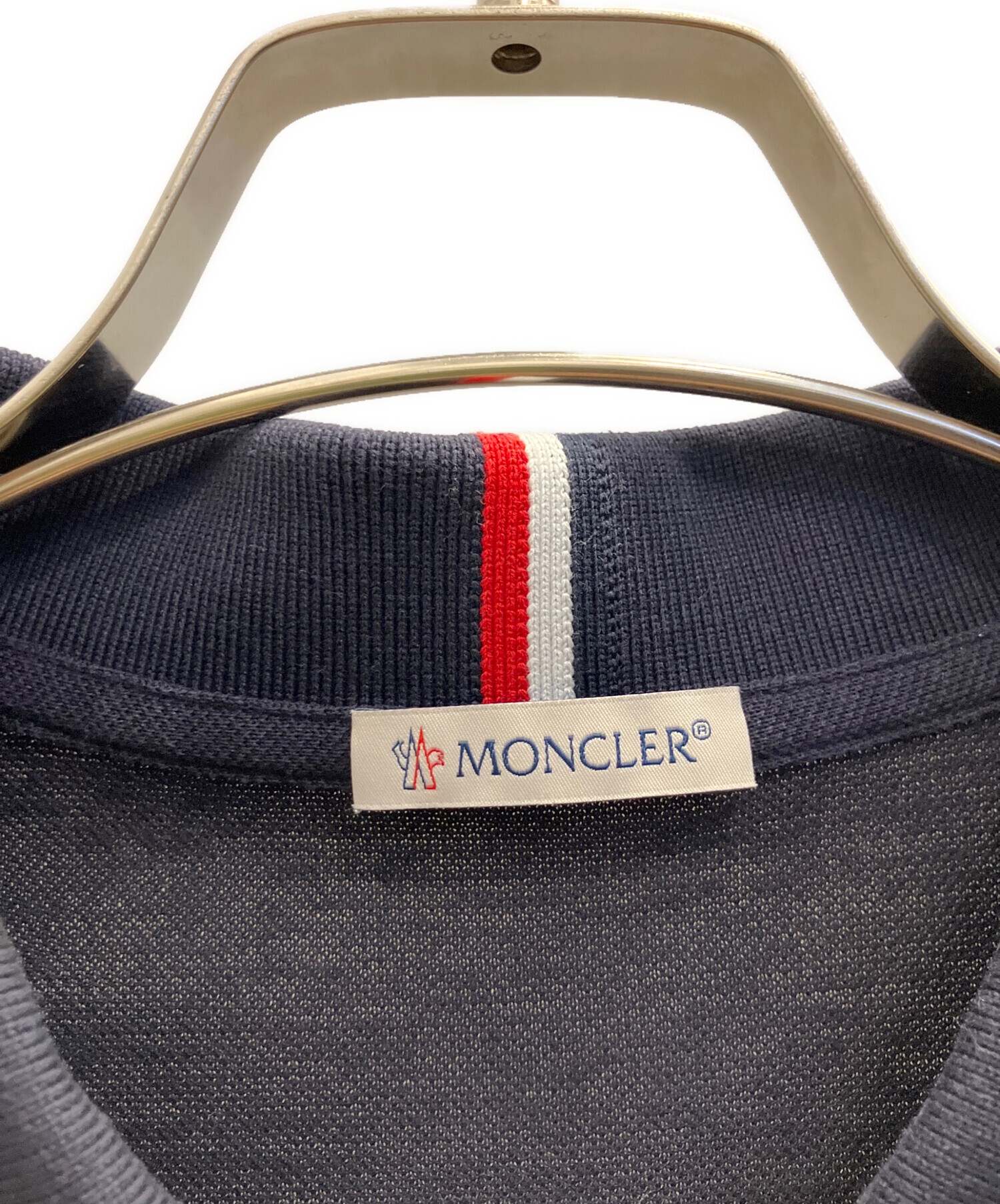 中古・古着通販】MONCLER (モンクレール) ポロシャツ ネイビー サイズ