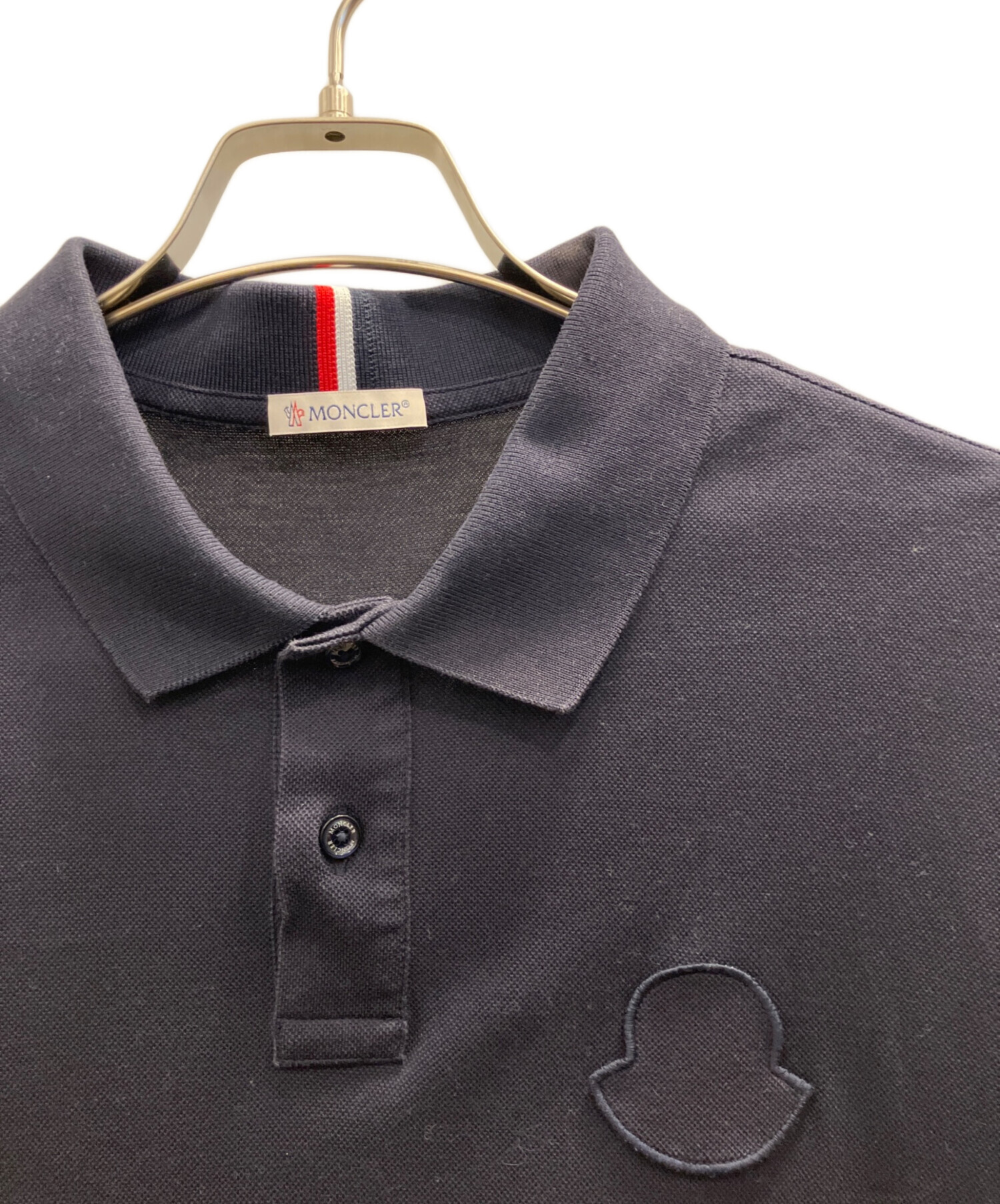中古・古着通販】MONCLER (モンクレール) ポロシャツ ネイビー サイズ