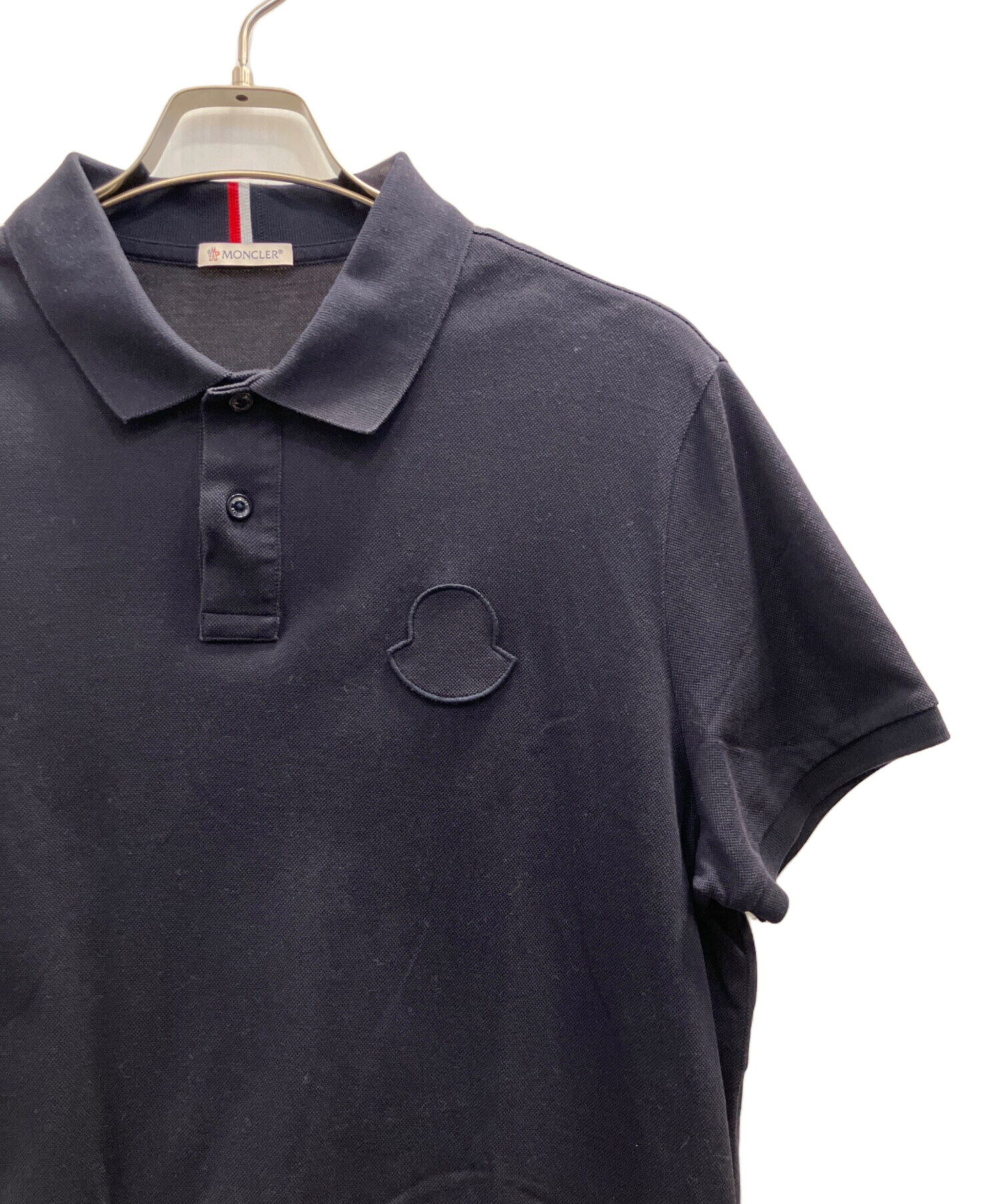 中古・古着通販】MONCLER (モンクレール) ポロシャツ ネイビー サイズ