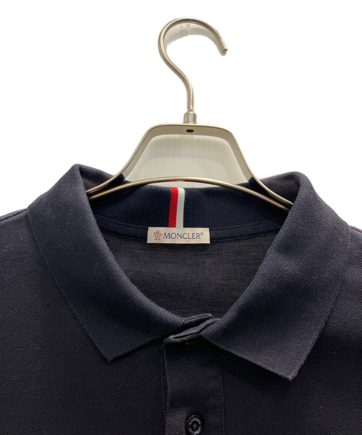 中古・古着通販】MONCLER (モンクレール) ポロシャツ ネイビー サイズ