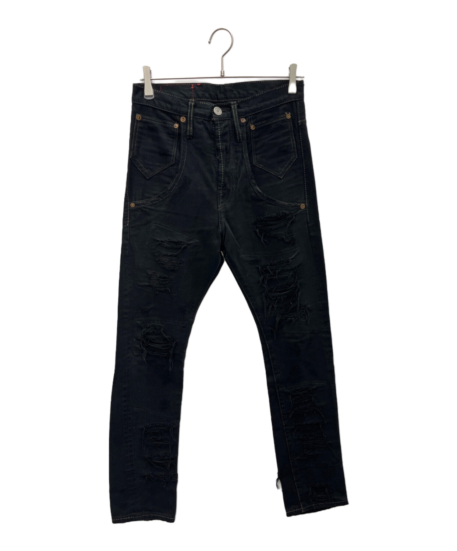 LEVI'S RED リーバイスレッド ダメージデニム W28L28 中古・古着通販】LEVI'S RED (リーバイス レッド) ダメージ加工デニム