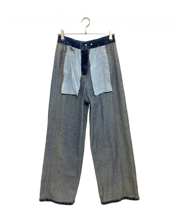 中古・古着通販】OHOTORO (オオトロ) curve wide jeans インディゴ