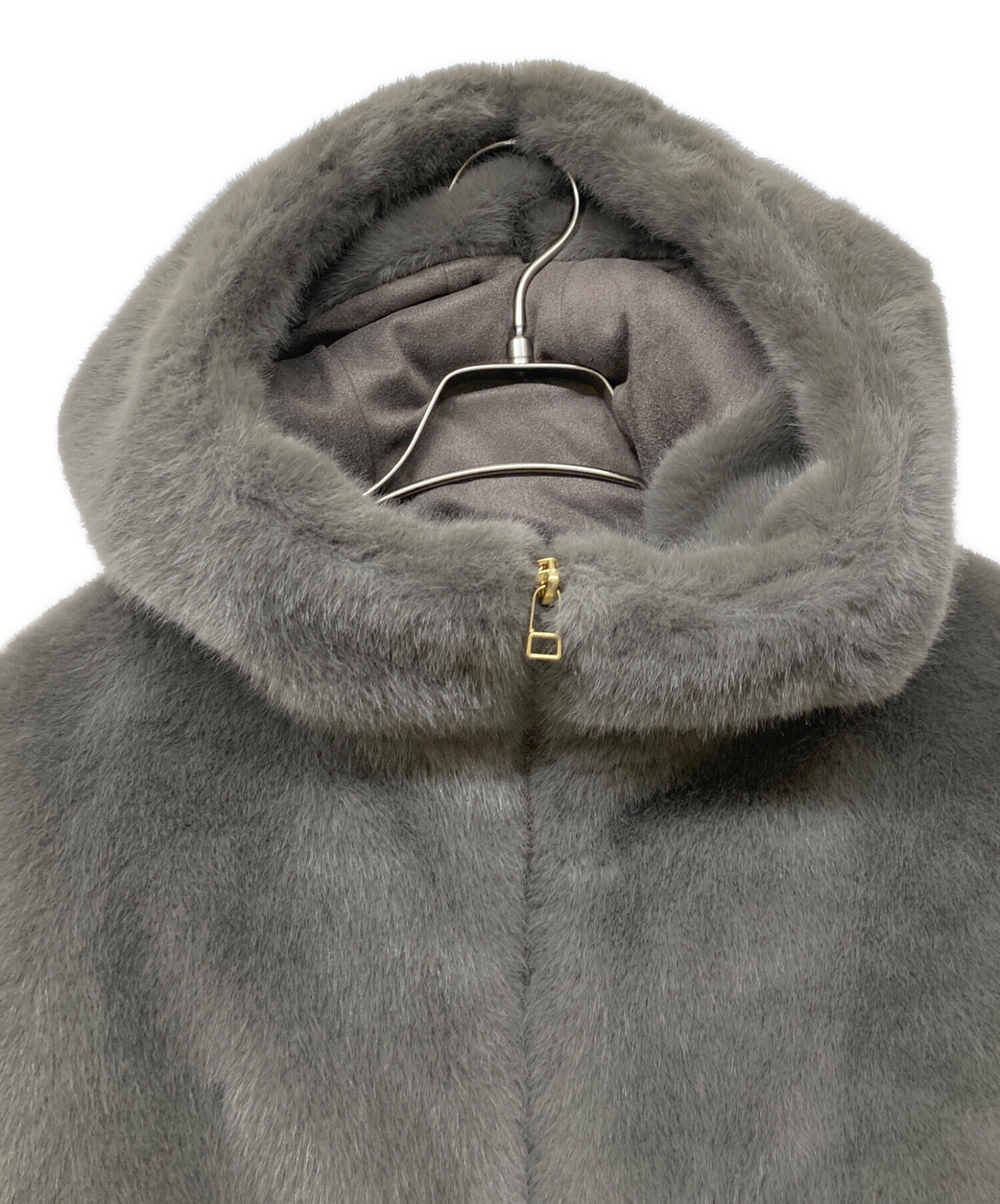 Arpege story ファーフードブルゾン２　美品 中古・古着通販】ARPEGE STORY (アルページュストーリー) ファーフード