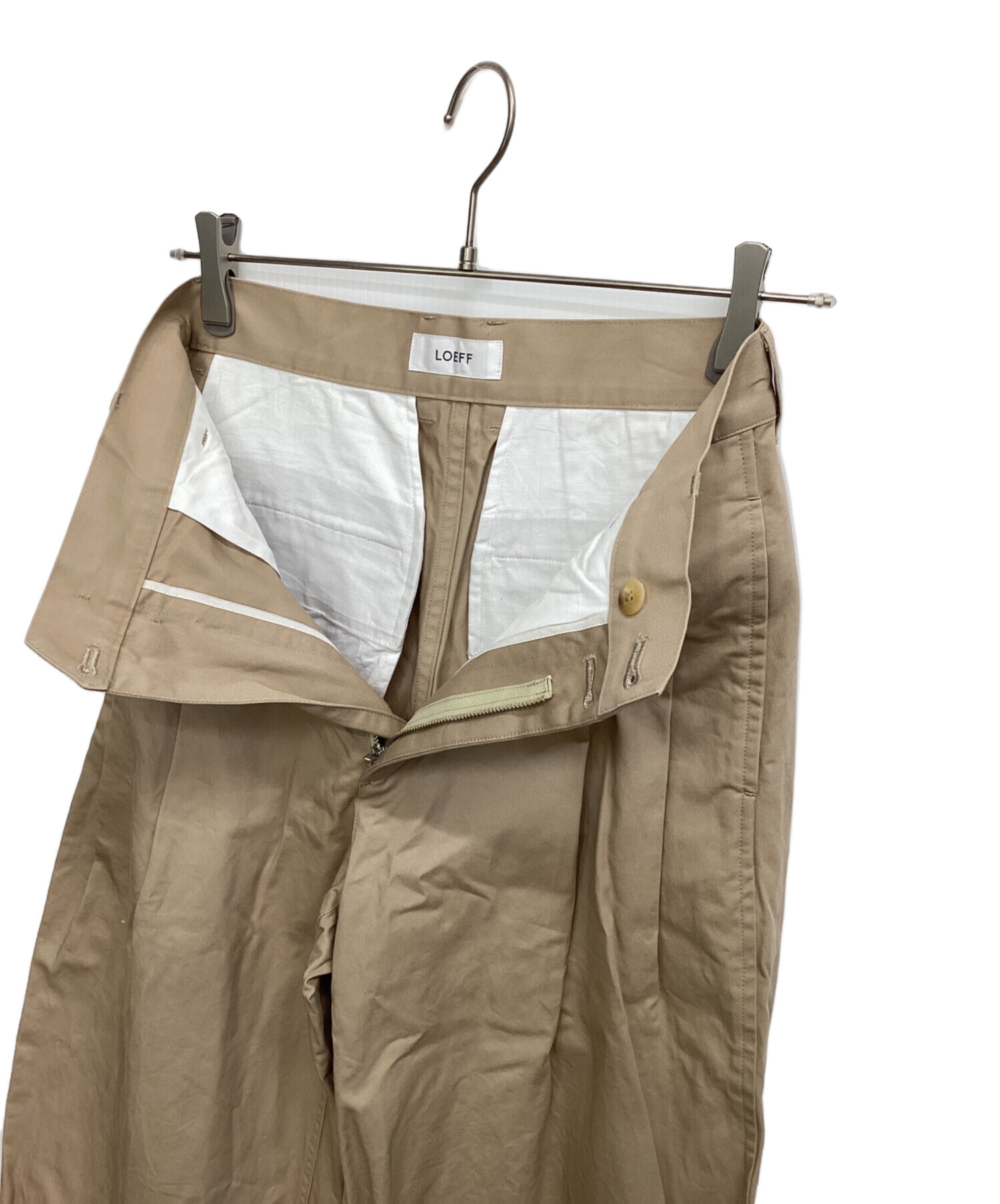 中古・古着通販】LOEFF (ロエフ) コットンツイル 2タック チノパンツ