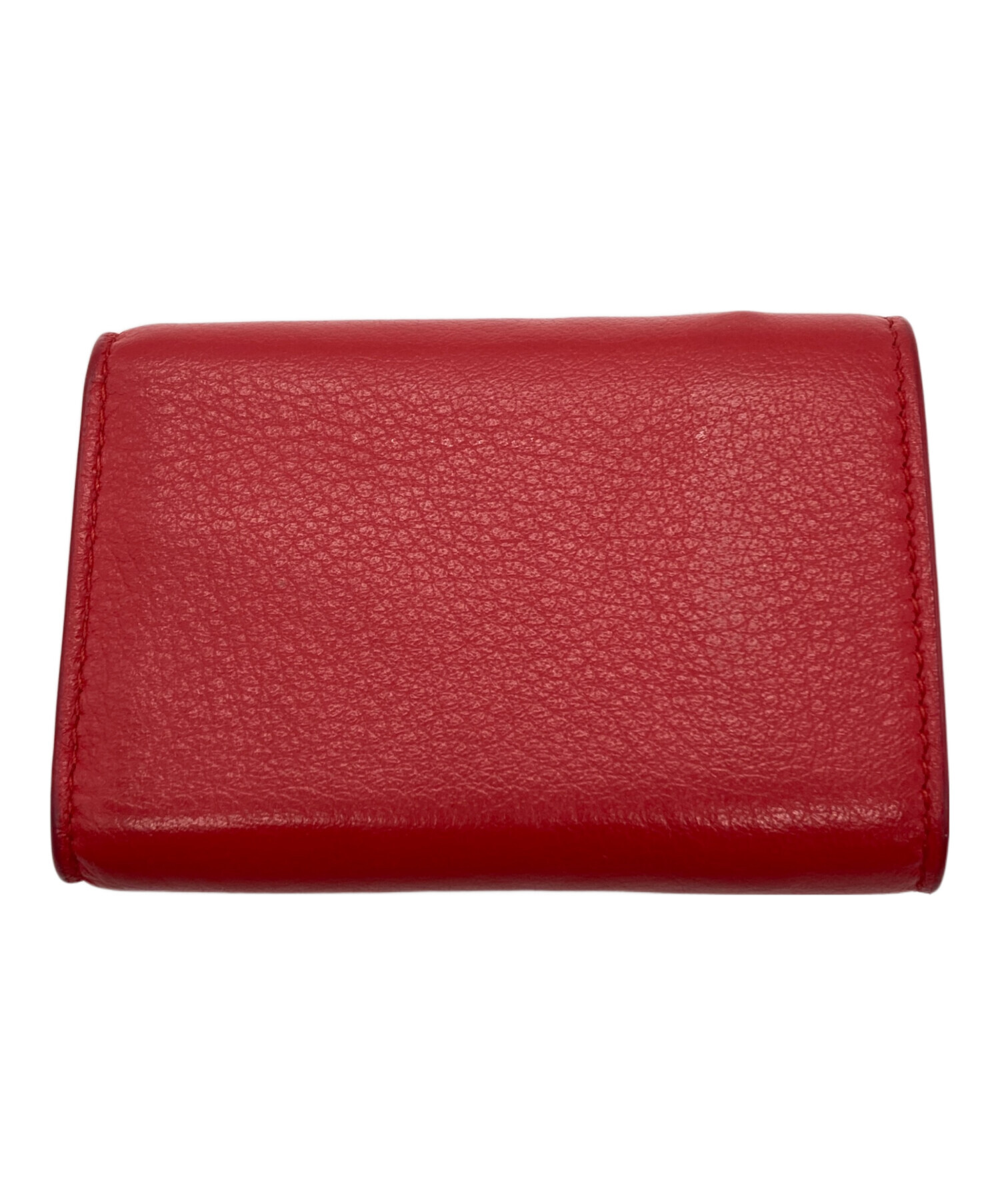 中古・古着通販】BALENCIAGA (バレンシアガ) 3つ折り財布 レッド