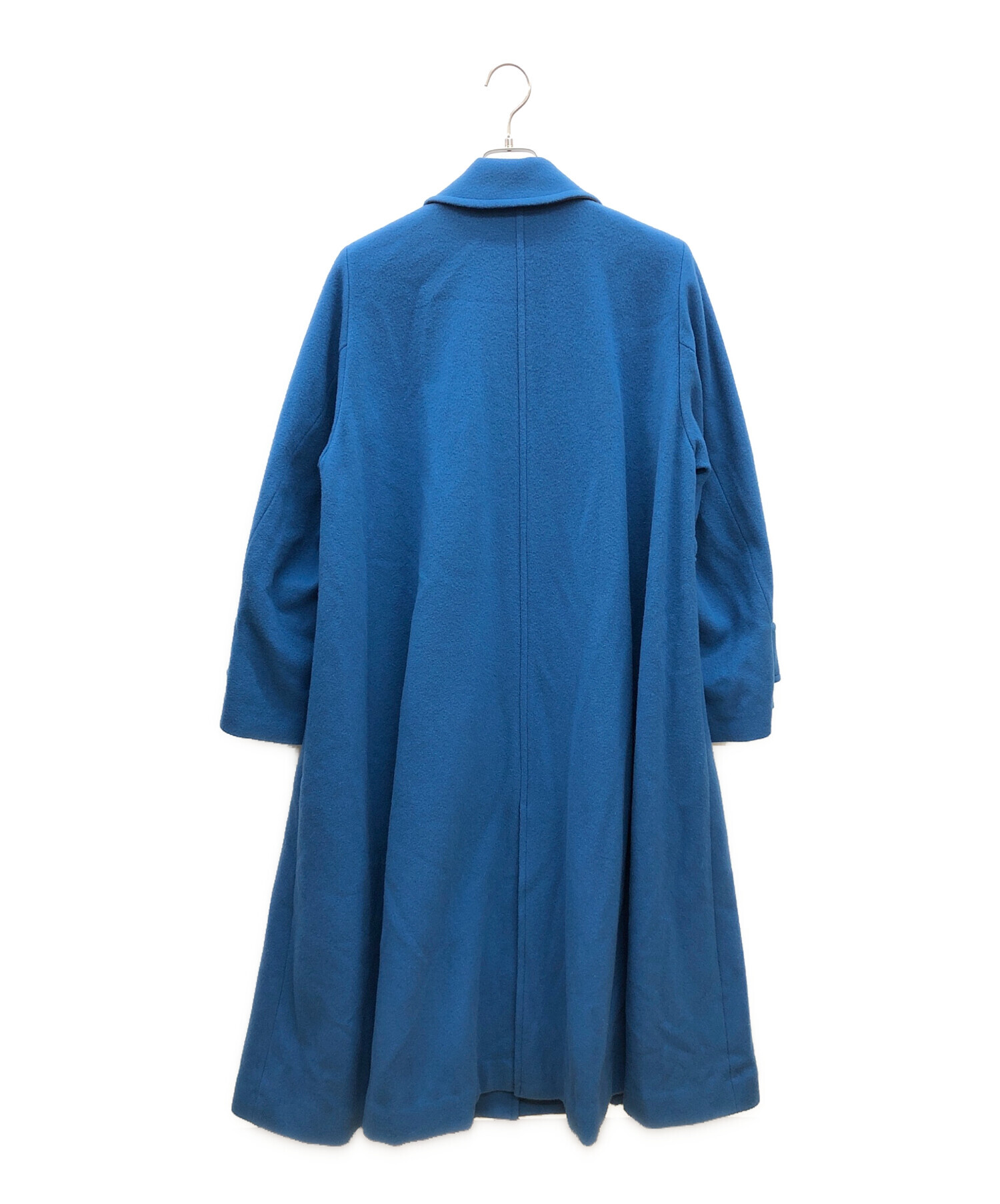 中古・古着通販】Ameri (アメリ) EDGE FLARE WOOL COAT ブルー サイズ
