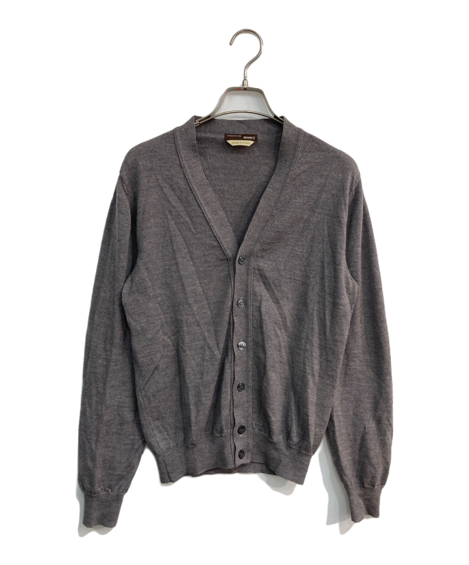 中古・古着通販】BEAMS F (ビームスエフ) ウールVネックカーディガン 