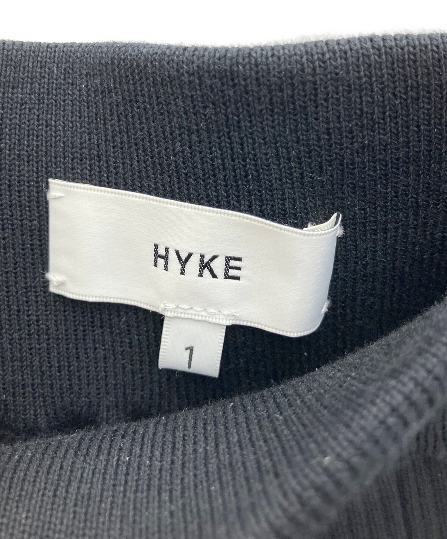 中古・古着通販】HYKE (ハイク) リブニットパンツ ブラック サイズ:1