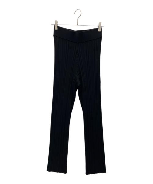 中古・古着通販】HYKE (ハイク) リブニットパンツ ブラック サイズ:1