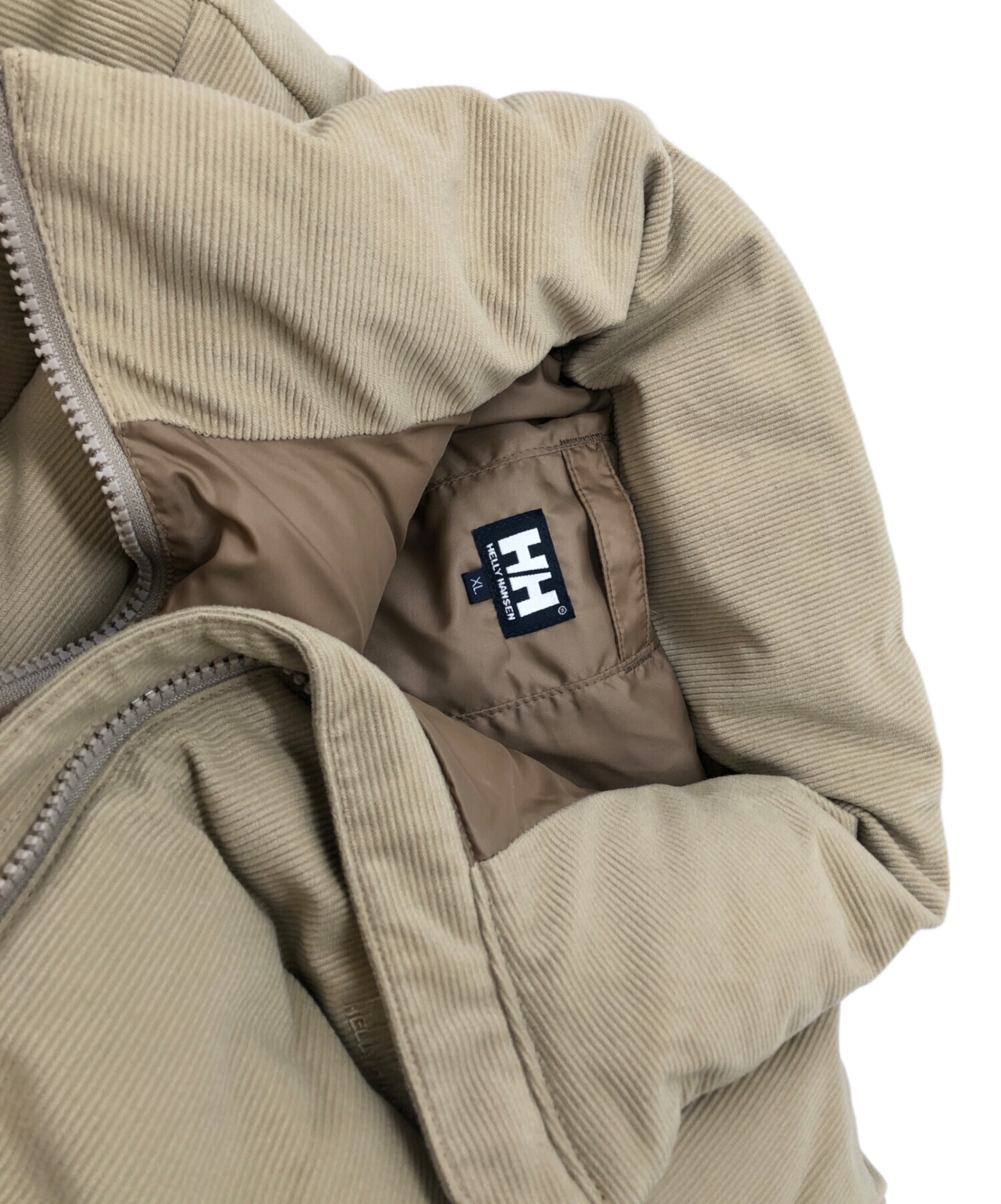 [美品・中古]Helly Hansen ベージュ ダウンジャケットSサイズ 中古・古着通販】HELLY HANSEN (ヘリーハンセン) コーデュロイフィリー