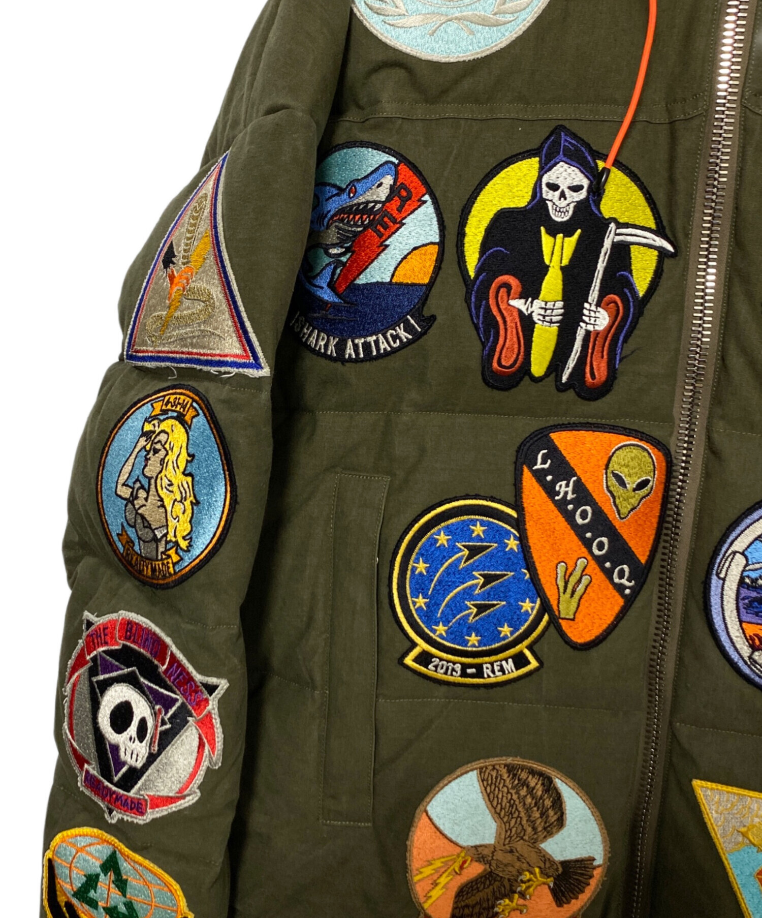 READYMADE レディメイド ミリタリーブルゾン メンズ 【古着】【中古】 中古・古着通販】READYMADE (レディメイド) DOWN JACKET MADE FROM