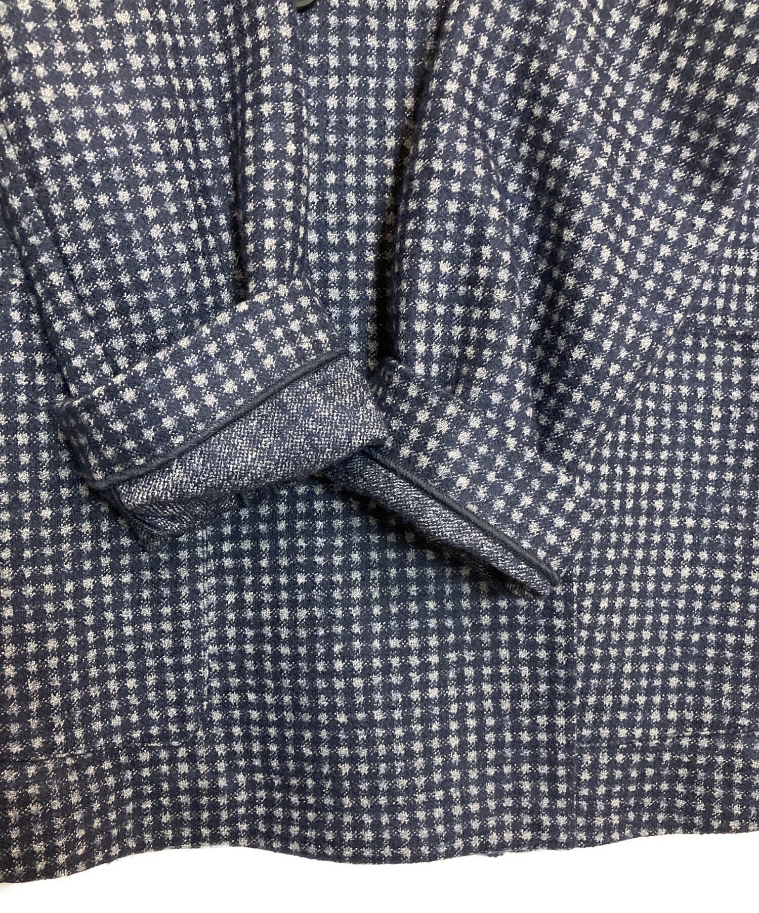 極美品!エンポリオアルマーニ ダブルジャケット 46/М-L 青チェック 軽量 中古・古着通販】EMPORIO ARMANI (エンポリオアルマーニ) ダブル