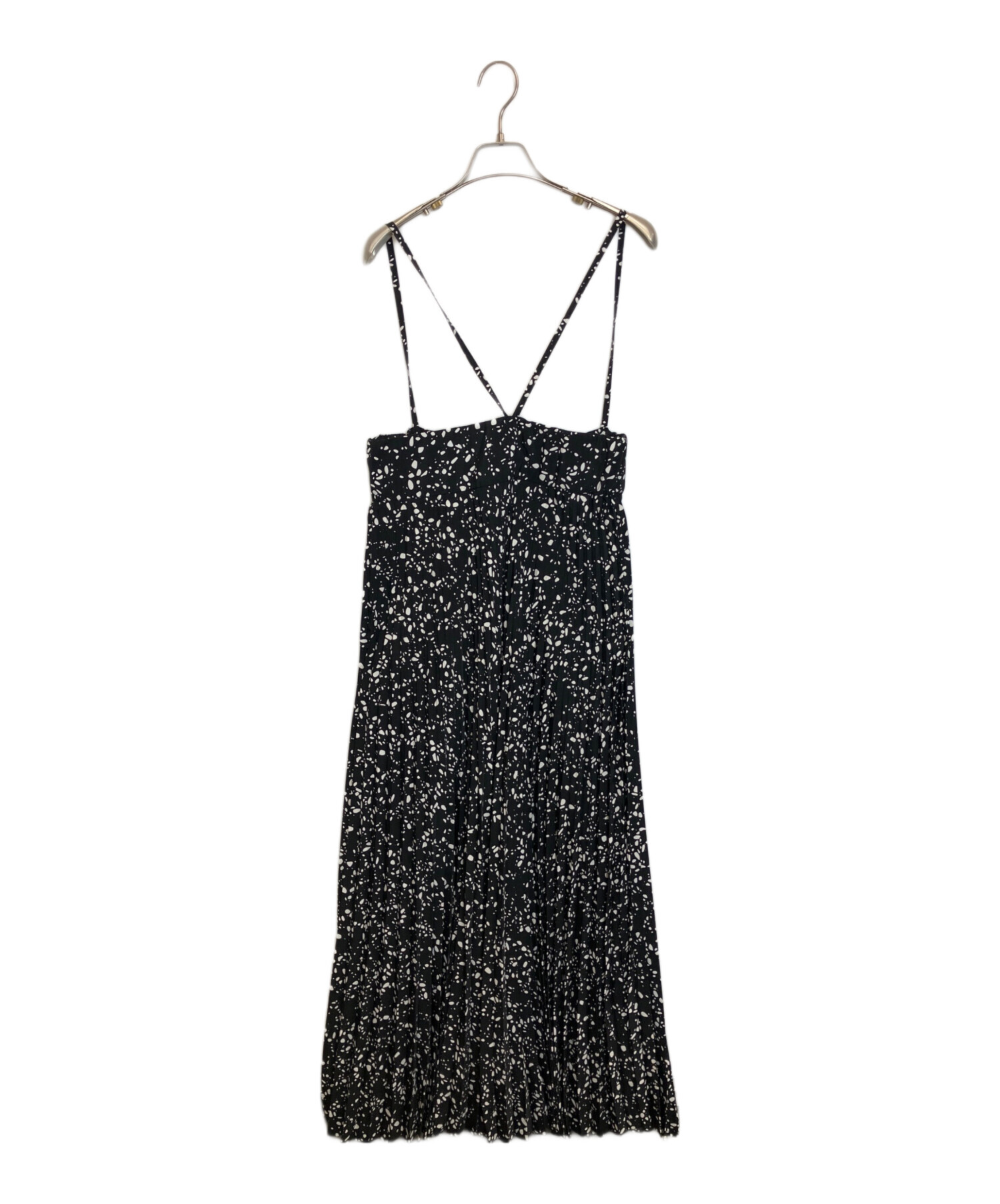 中古・古着通販】HYKE (ハイク) PEBBLE PRINTED MAXI DRESS ブラック