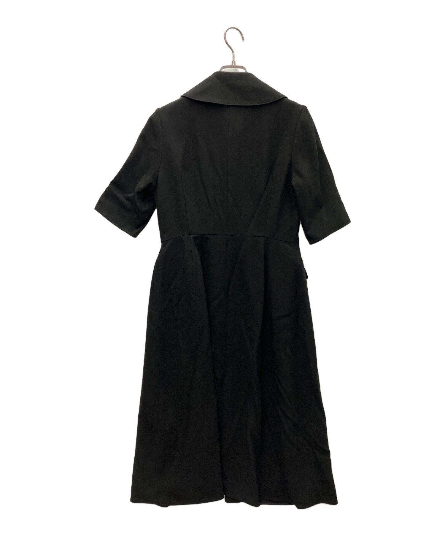 中古・古着通販】MW (エムダブリュー) ダブルカラー ドレス ブラック