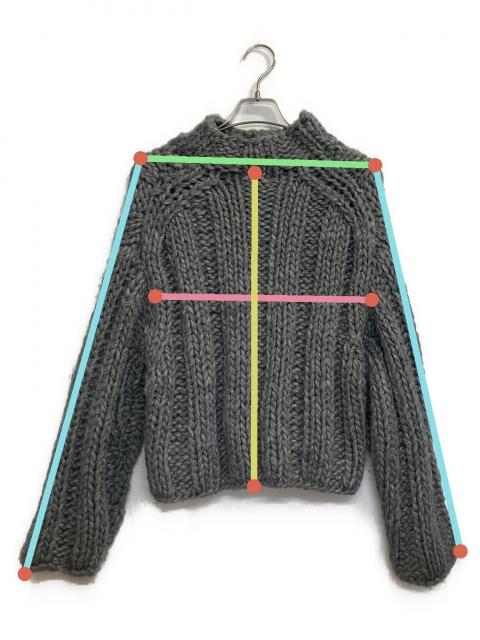 中古・古着通販】CLANE (クラネ) BULKY RIB HAND KNIT TOPS グレー