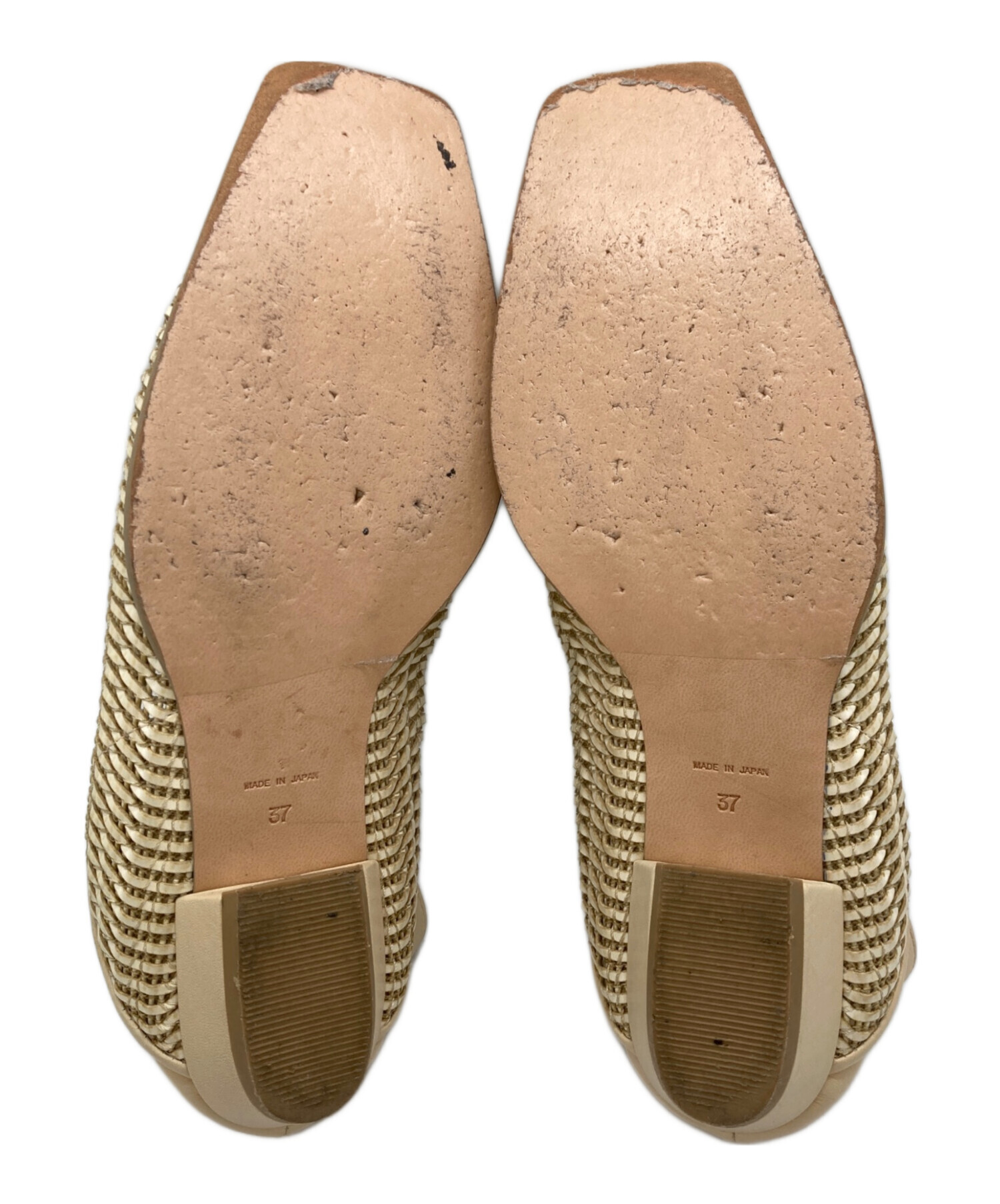 CLANE メッシュフラットシューズ 2way サイズ37 キャメル 中古・古着通販】CLANE (クラネ) 2WAYメッシュフラットシューズ
