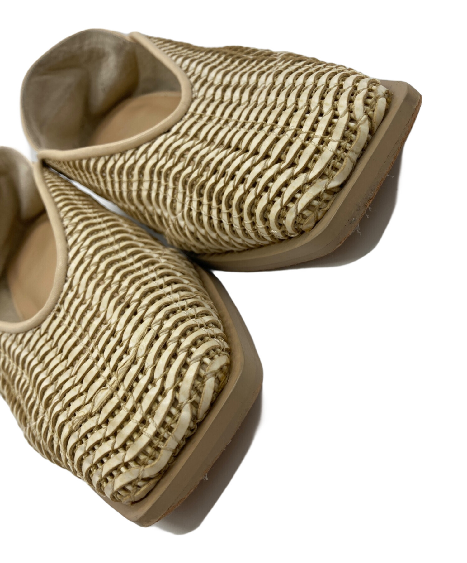 CLANE メッシュフラットシューズ 2way サイズ37 キャメル CLANE