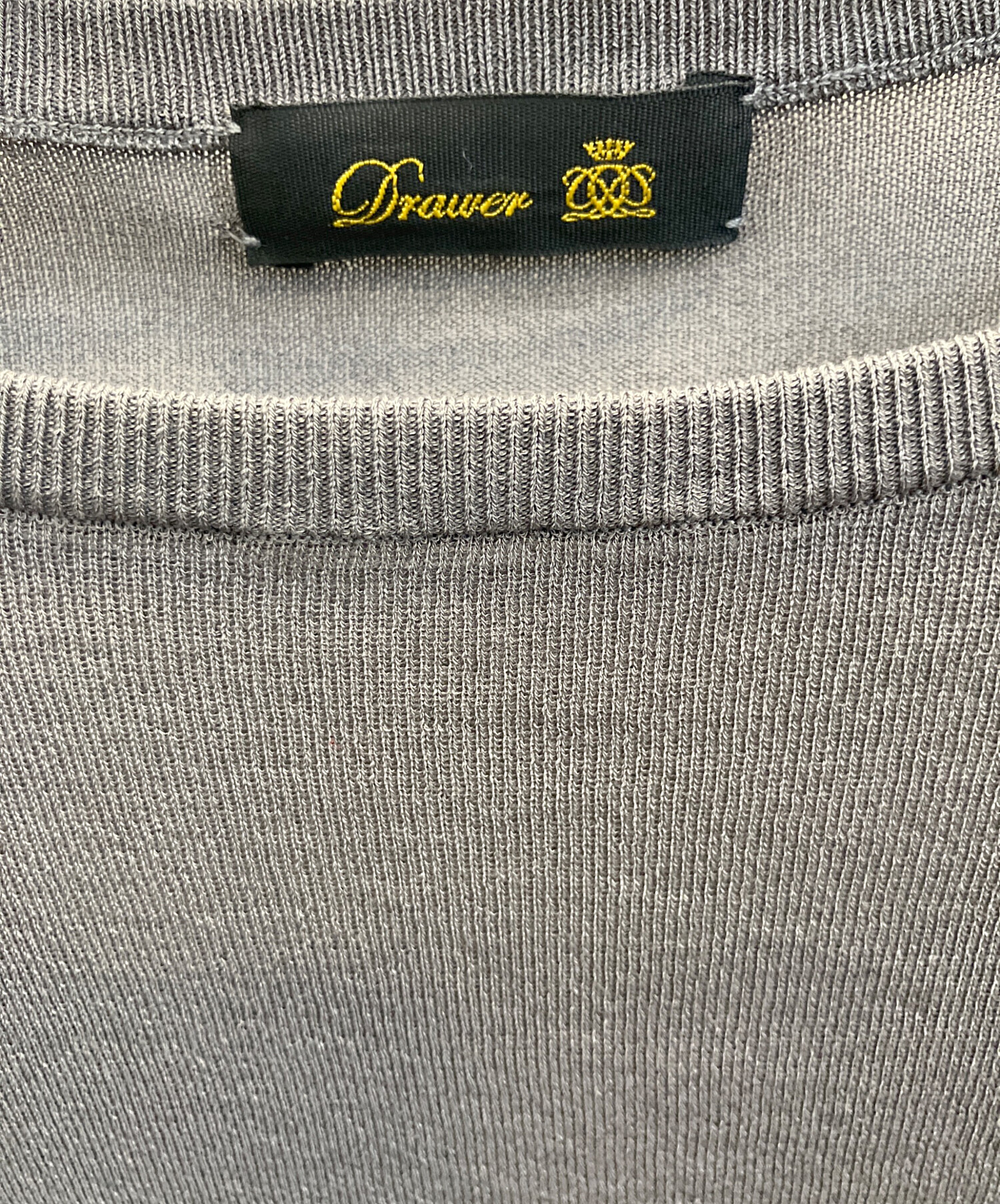 Drawer ドゥロワー コットンダブルフリルショートスリーブニット