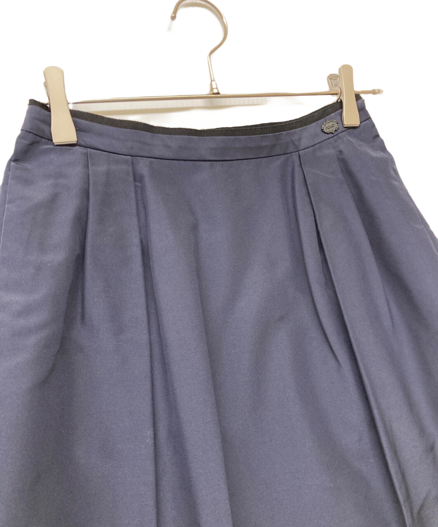 中古・古着通販】FOXEY (フォクシー) シルクスカート ネイビー サイズ
