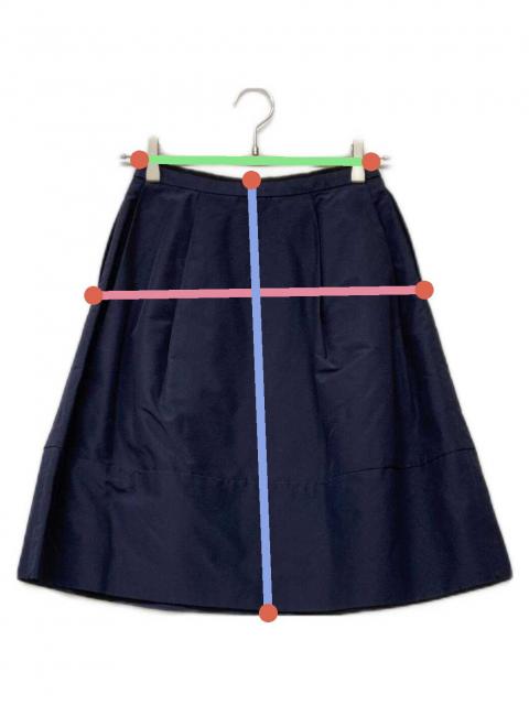 中古・古着通販】FOXEY (フォクシー) シルクスカート ネイビー サイズ