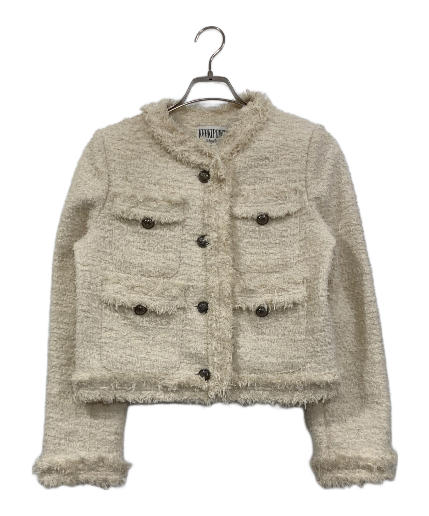 KhakiPoint カーキポイント アンティーク クロップ　ツイードジャケット 中古・古着通販】KHAKIPOINT (カーキポイント) アンティーククロップ